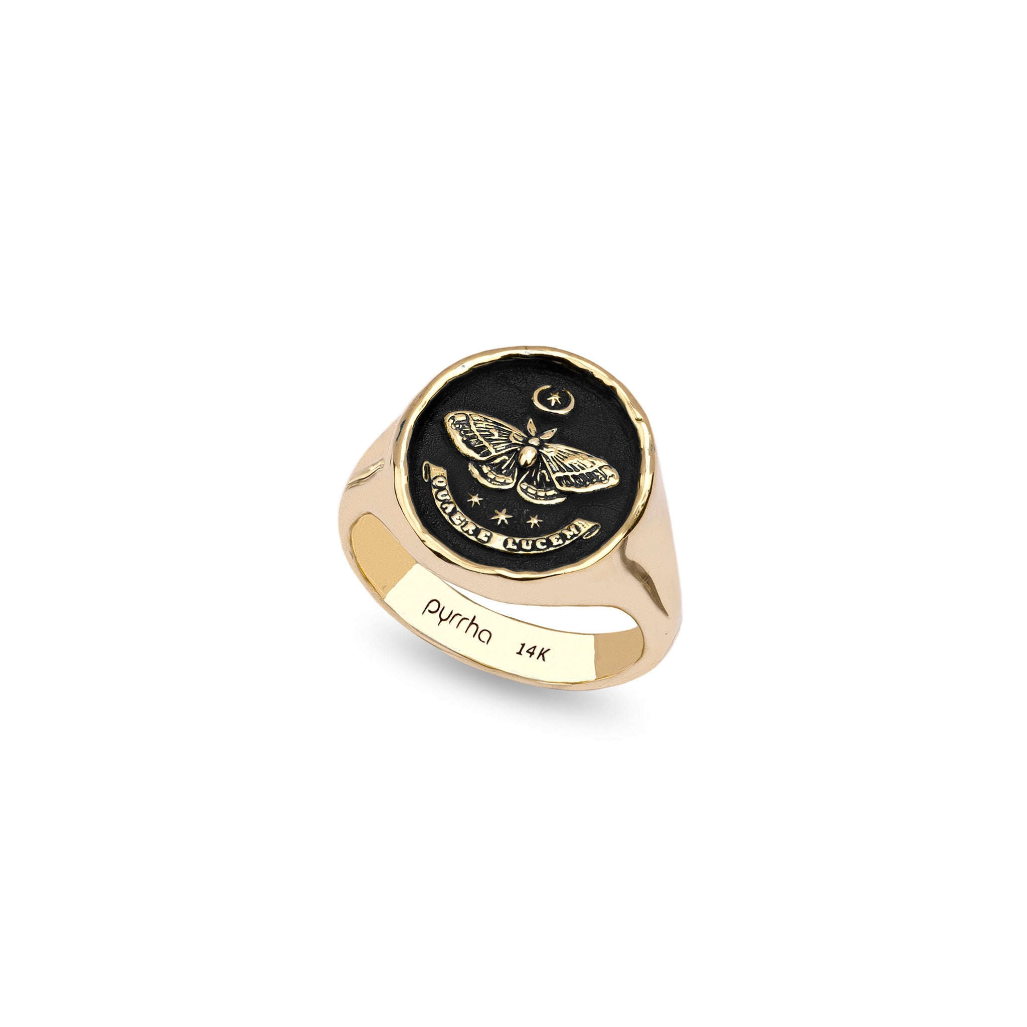 Seek the Light 14K Gold Signet Ring