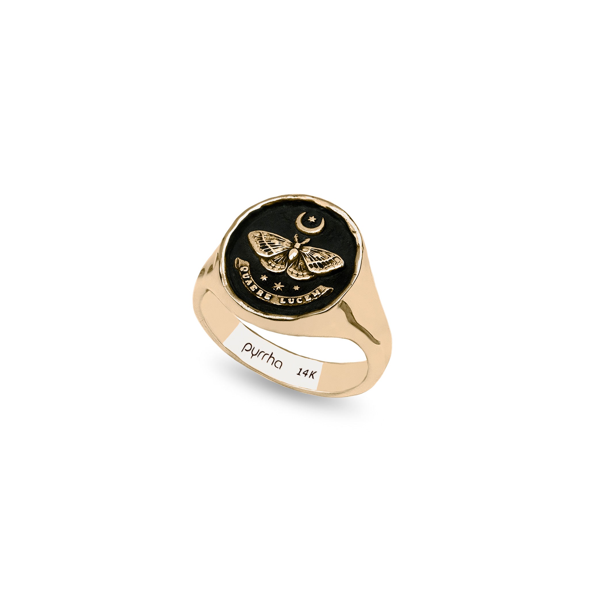 Seek the Light 14K Gold Signet Ring