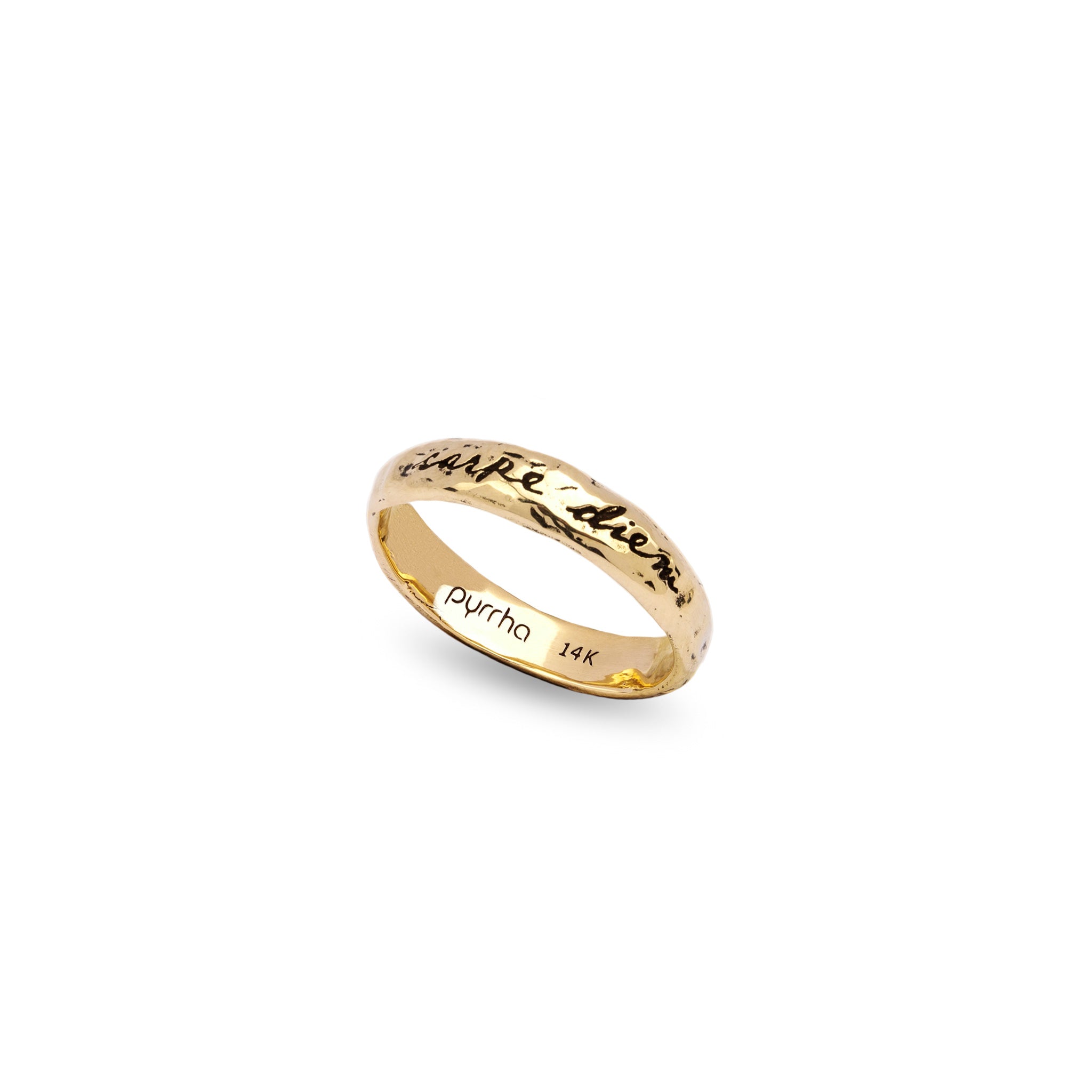 Seize The Day 14K Gold Poesy Ring