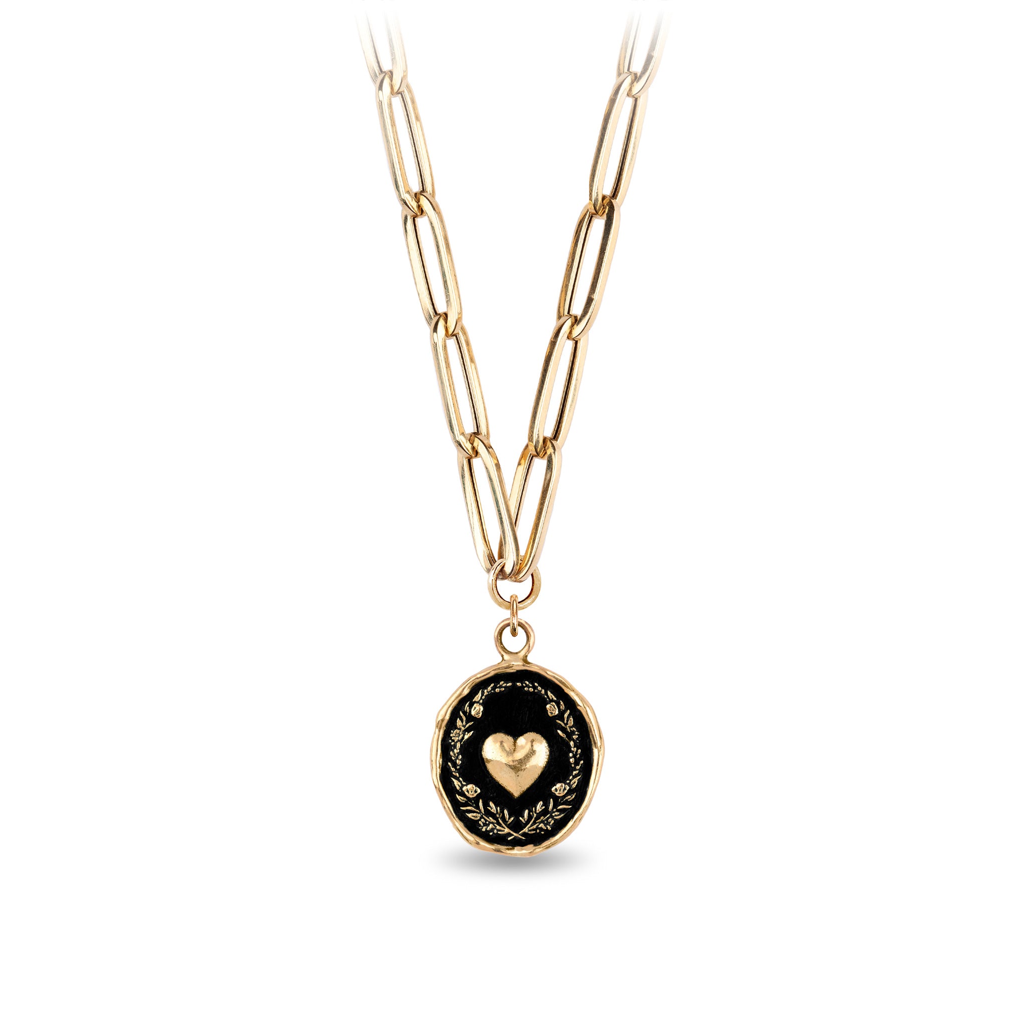 Self-Love 14K Gold Large Hollow Paperclip Chain Necklace