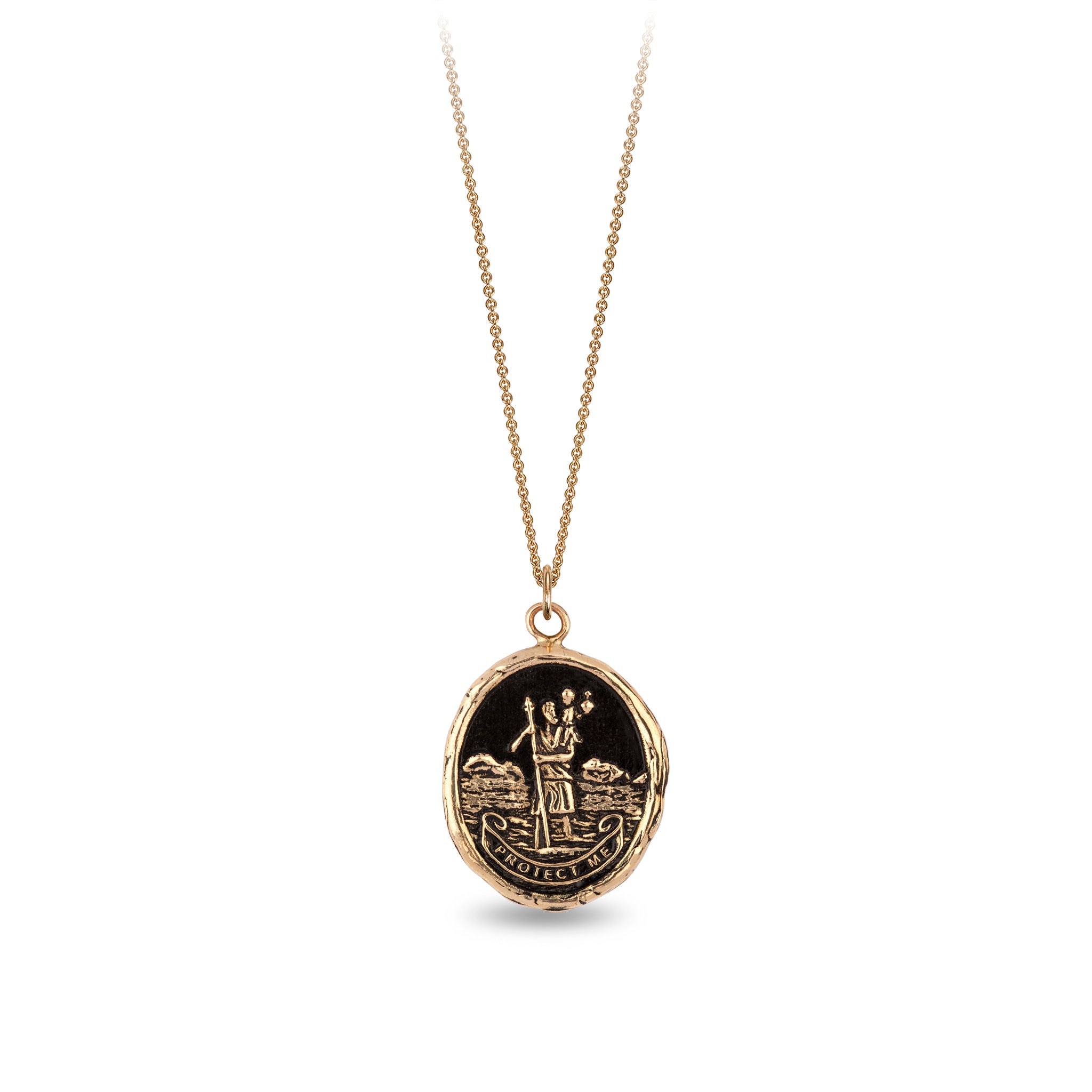 St. Christopher 14K Gold Talisman