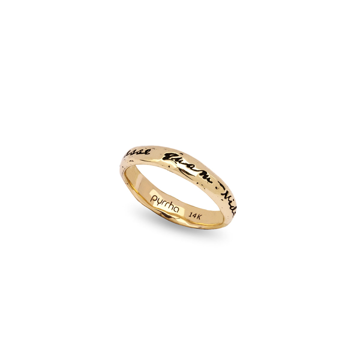 To Be Rather Than To Seem 14K Gold Poesy Ring