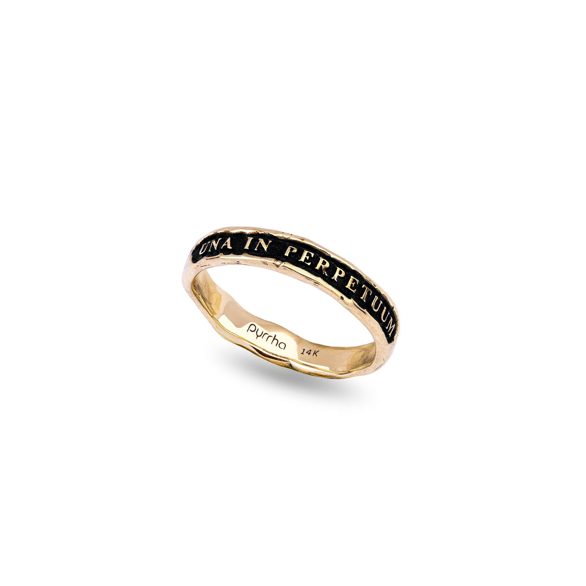 Together Forever Narrow 14K Gold Textured Band Ring