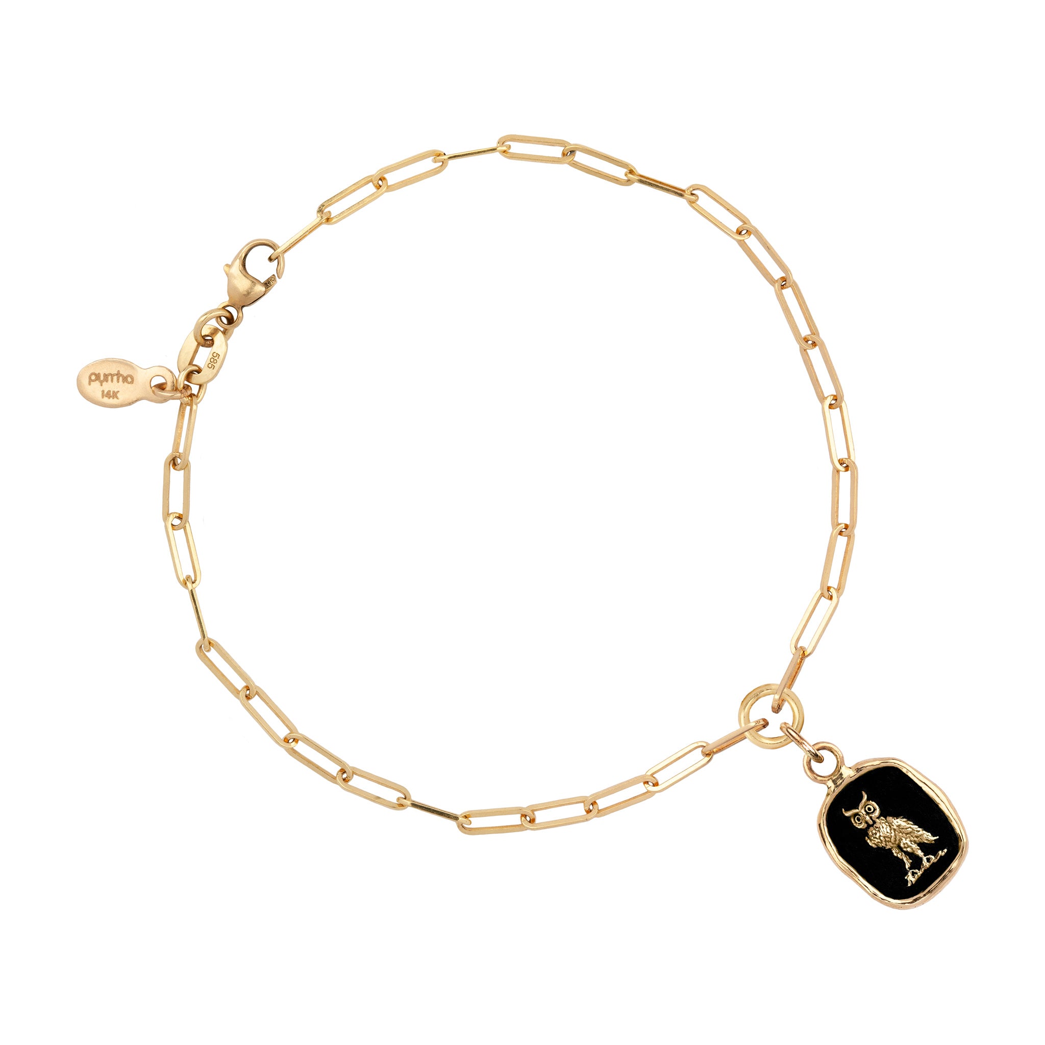 Watch Over Me 14K Gold Long Link Paperclip Chain Bracelet