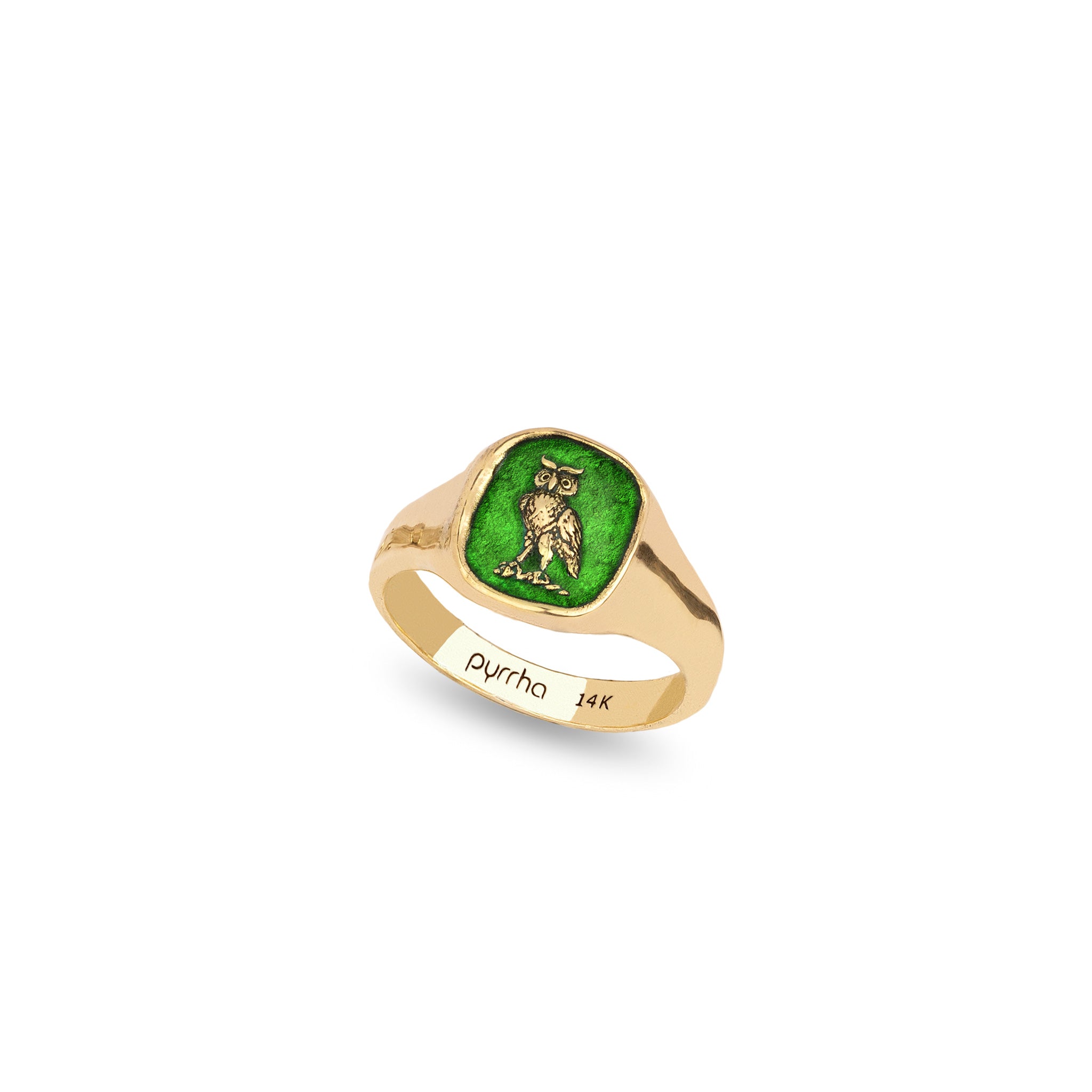 Watch Over Me 14K Gold Signet Ring - True Colors