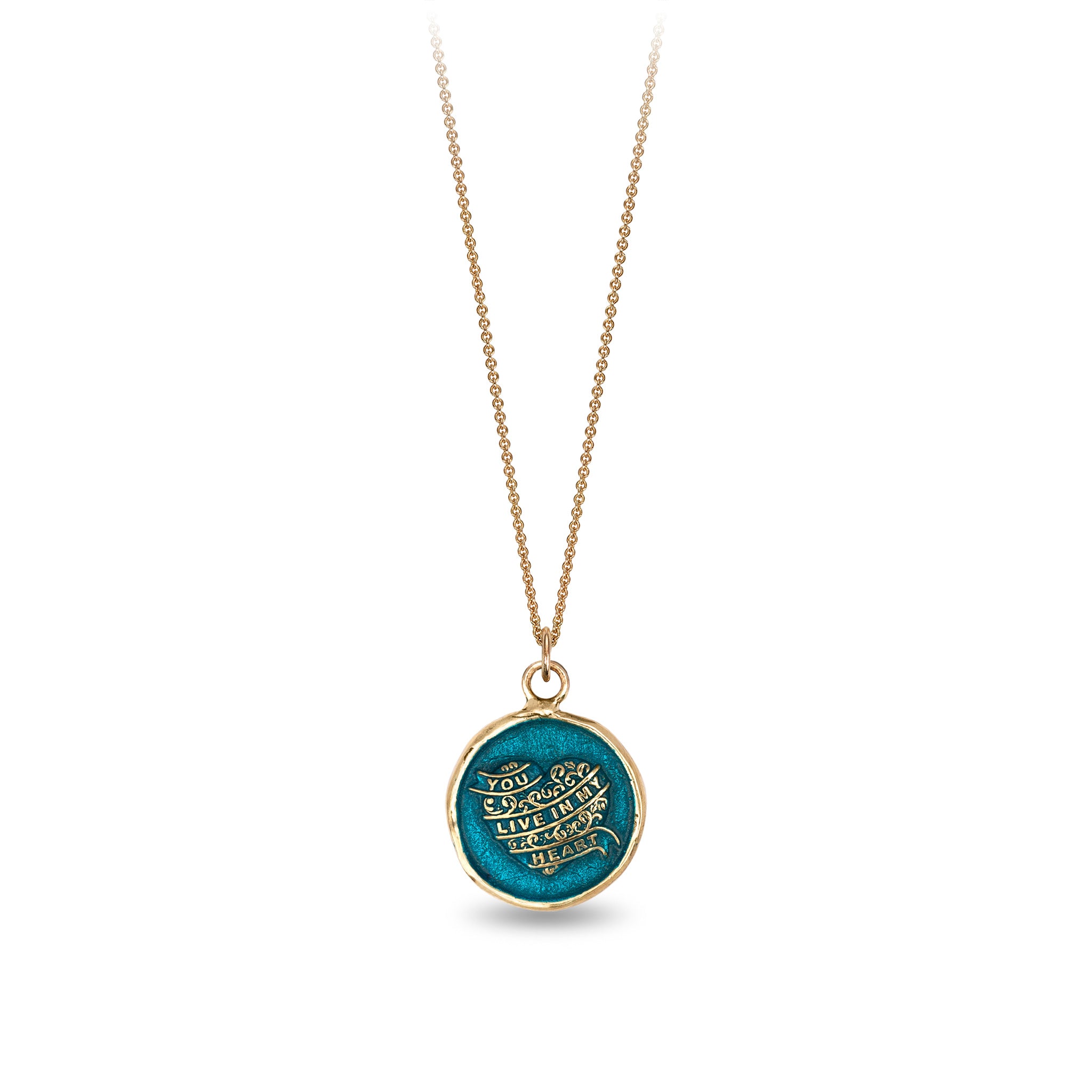 You Live in My Heart 14K Gold Talisman - True Colors