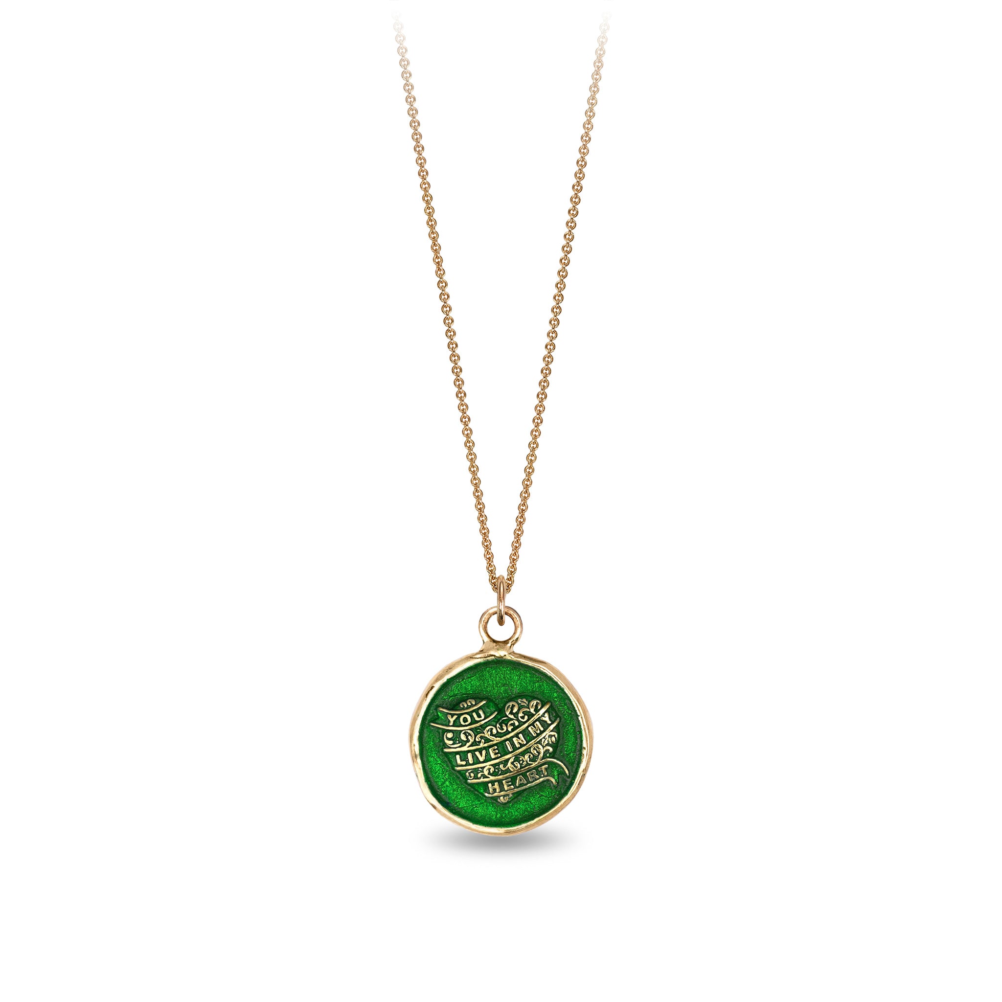 You Live in My Heart 14K Gold Talisman - True Colors