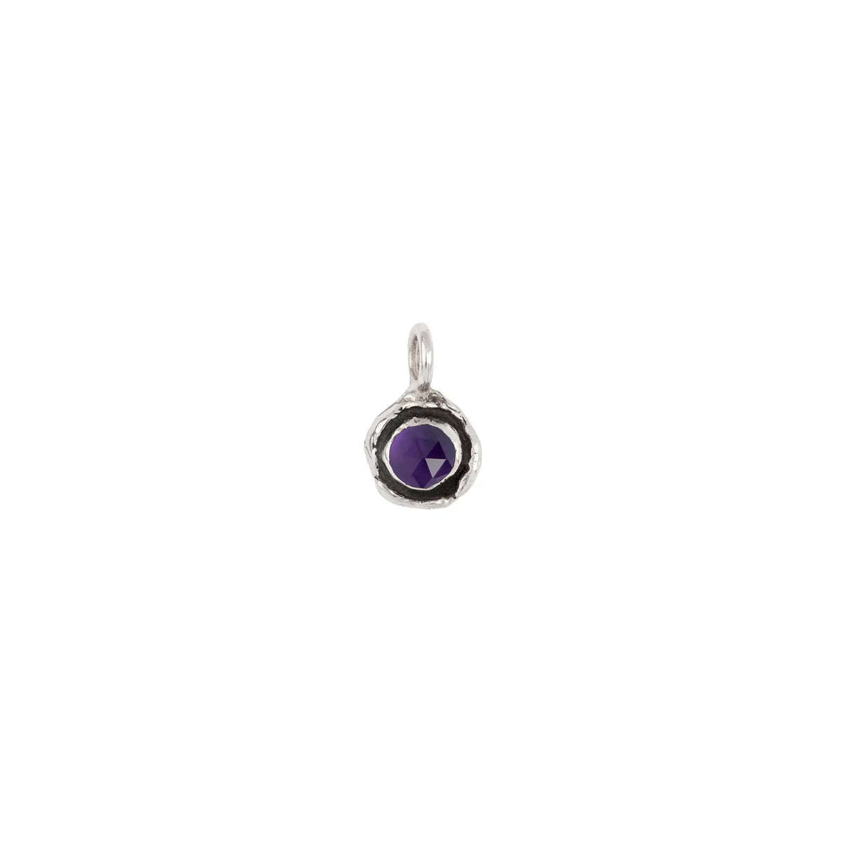 Amethyst Faceted Stone Talisman Charm