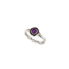 Amethyst Small Faceted Stone Talisman Ring