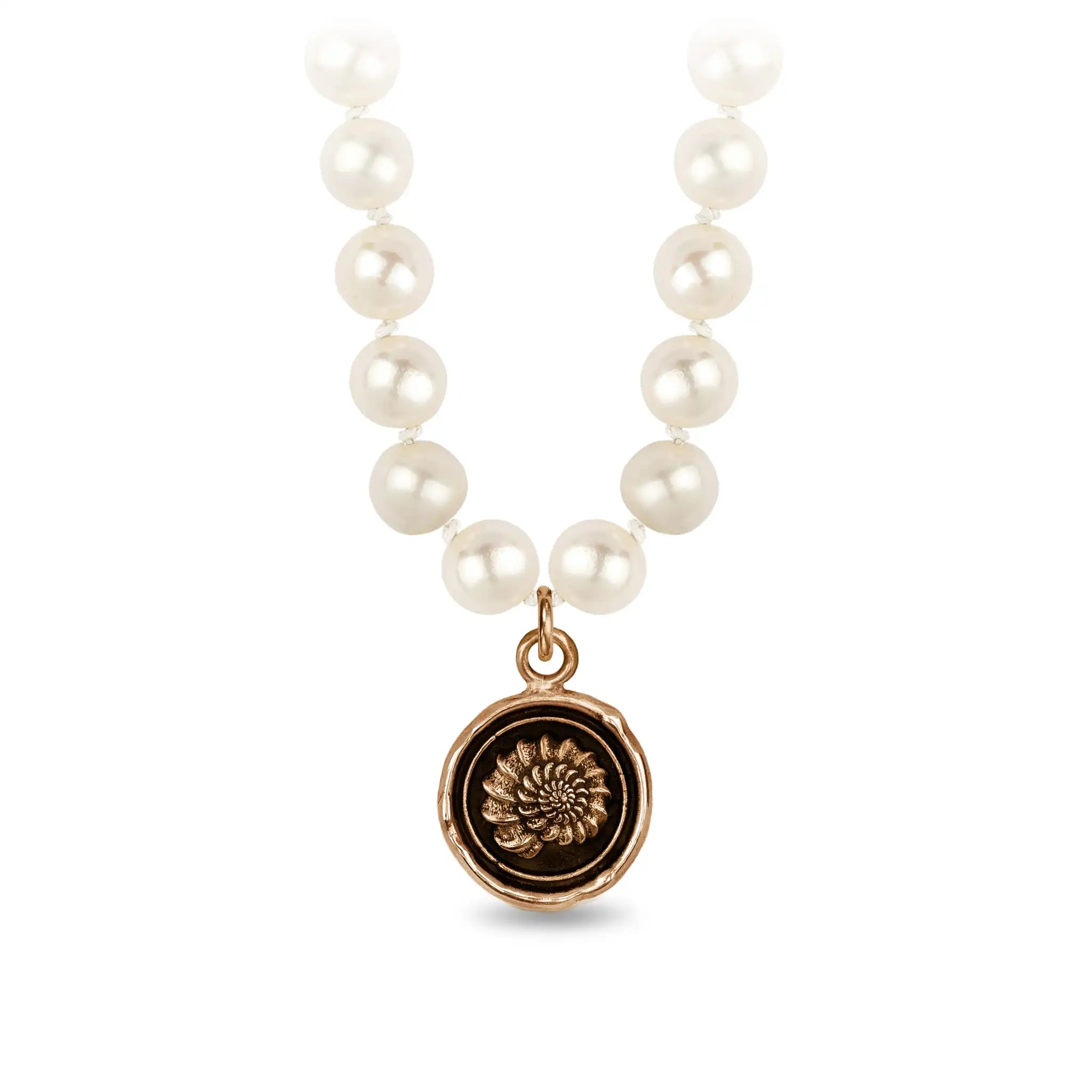 Becoming Freshwater Pearl Necklace - Ivory - Bronze