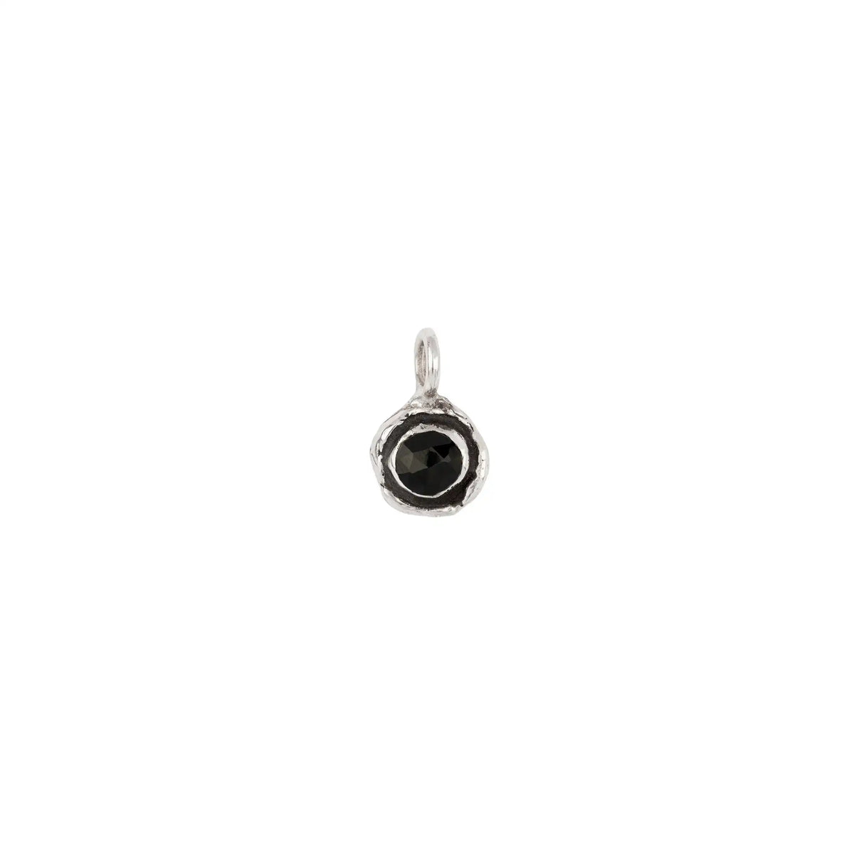Black Onyx Faceted Stone Talisman Charm