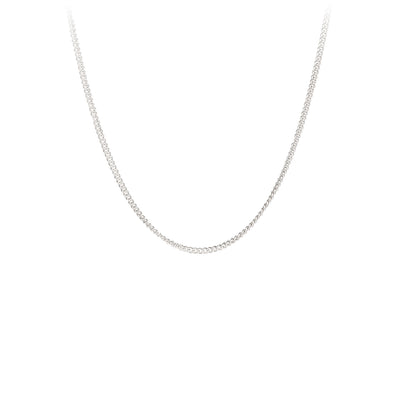 Flat Curb Chain Necklace Gold Vermeil - Cleo Chain | Nejim