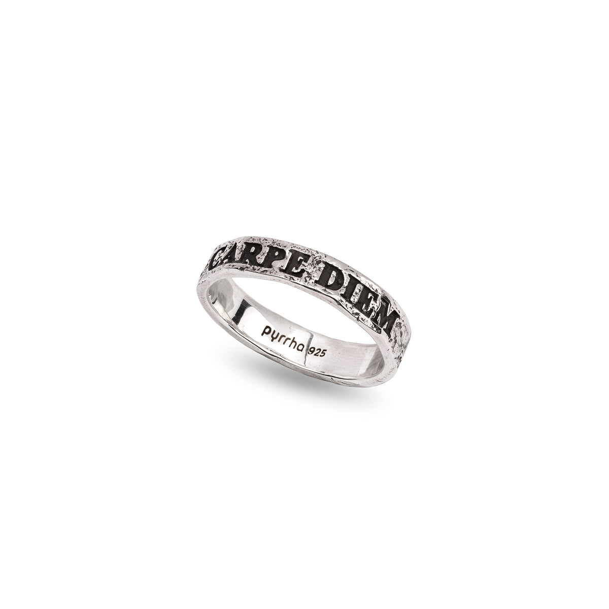 Seize The Day Latin Motto Band Ring