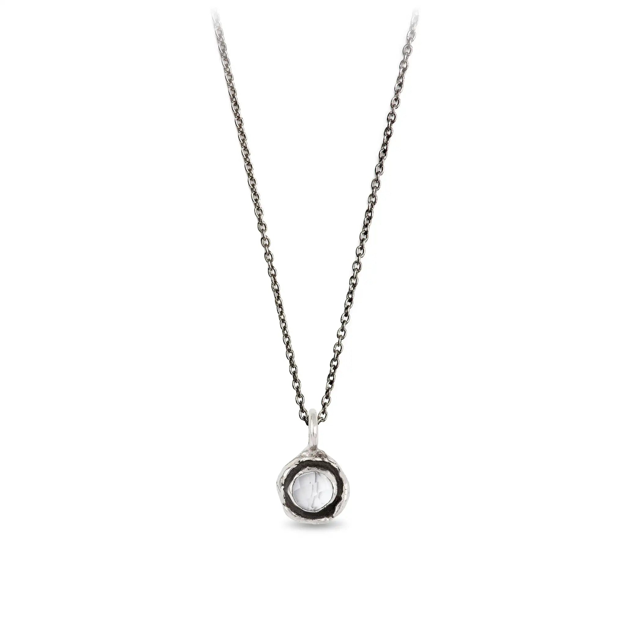 Clear Quartz Faceted Stone Talisman Charm