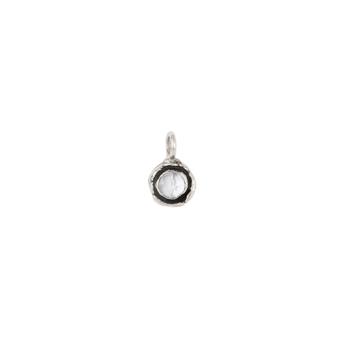 Clear Quartz Faceted Stone Talisman Charm