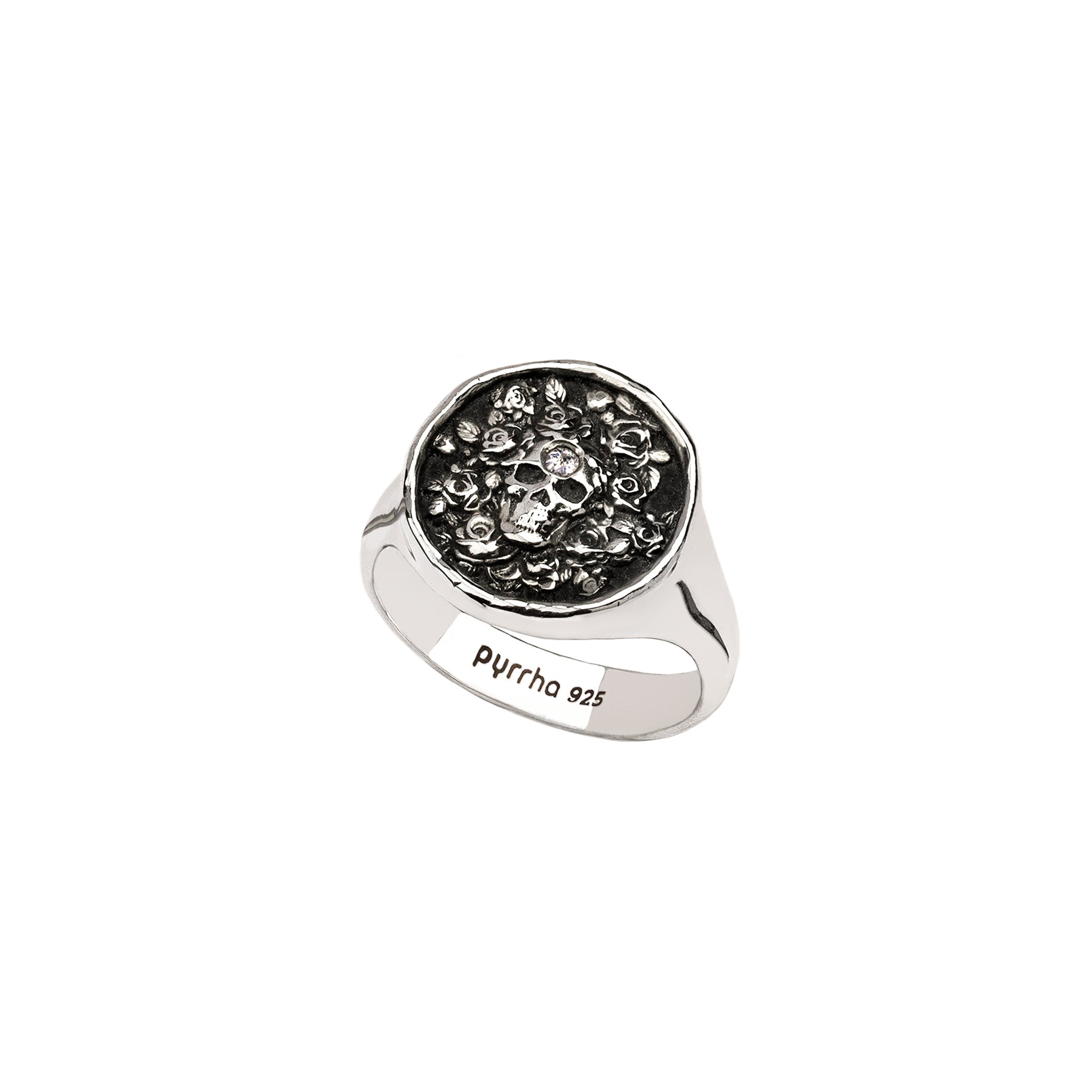 Live Every Moment Diamond Set Signet Ring