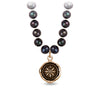 Direction Freshwater Pearl Necklace - Peacock Black