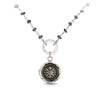 Iolite Wrapped Stone Necklace with Talisman Clip