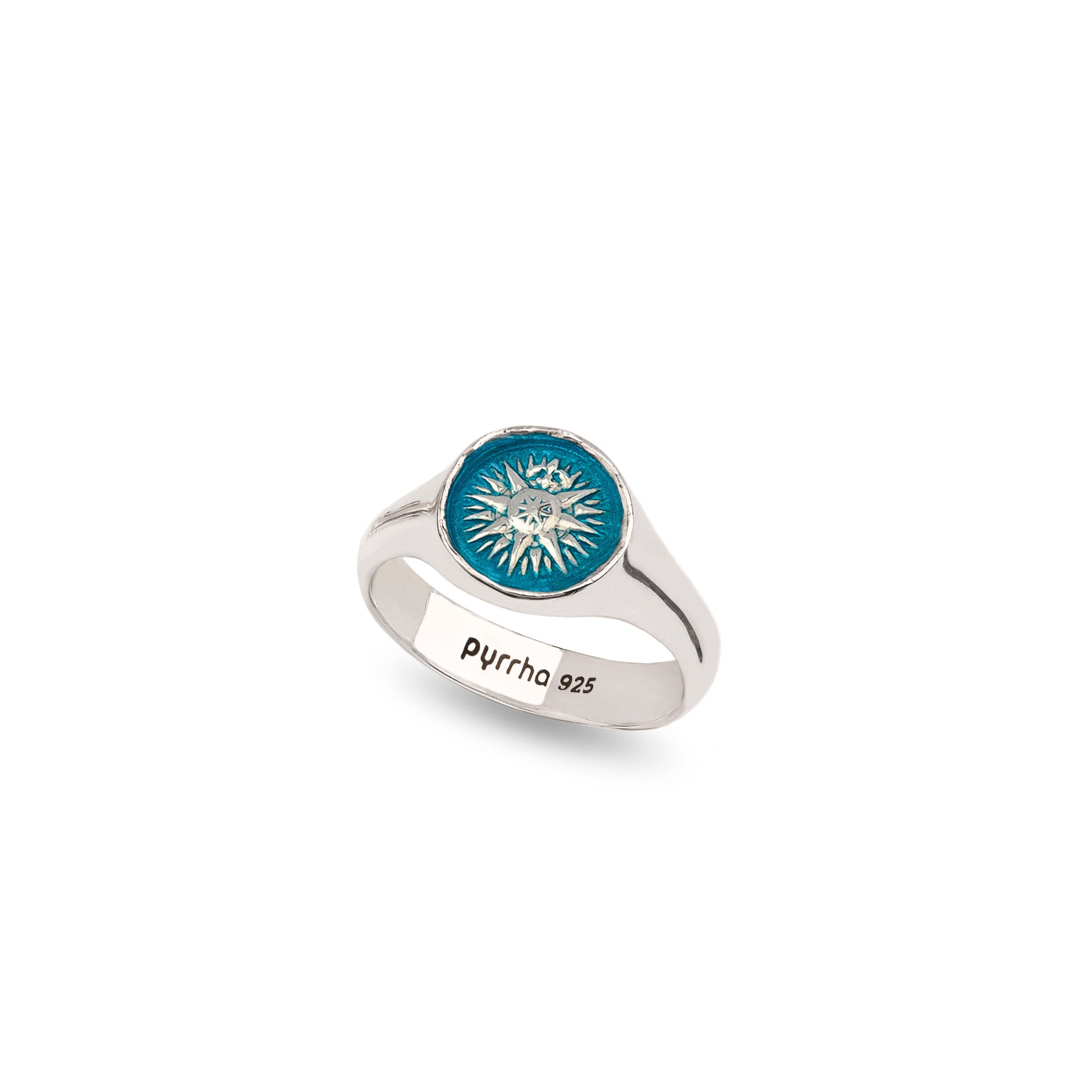 Direction Signet Ring - Capri Blue