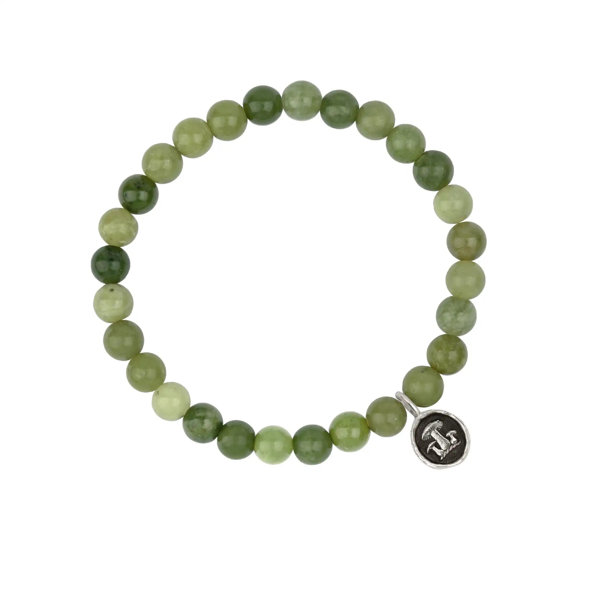 Earthy Appreciation Charm Stone Stretch Bracelet