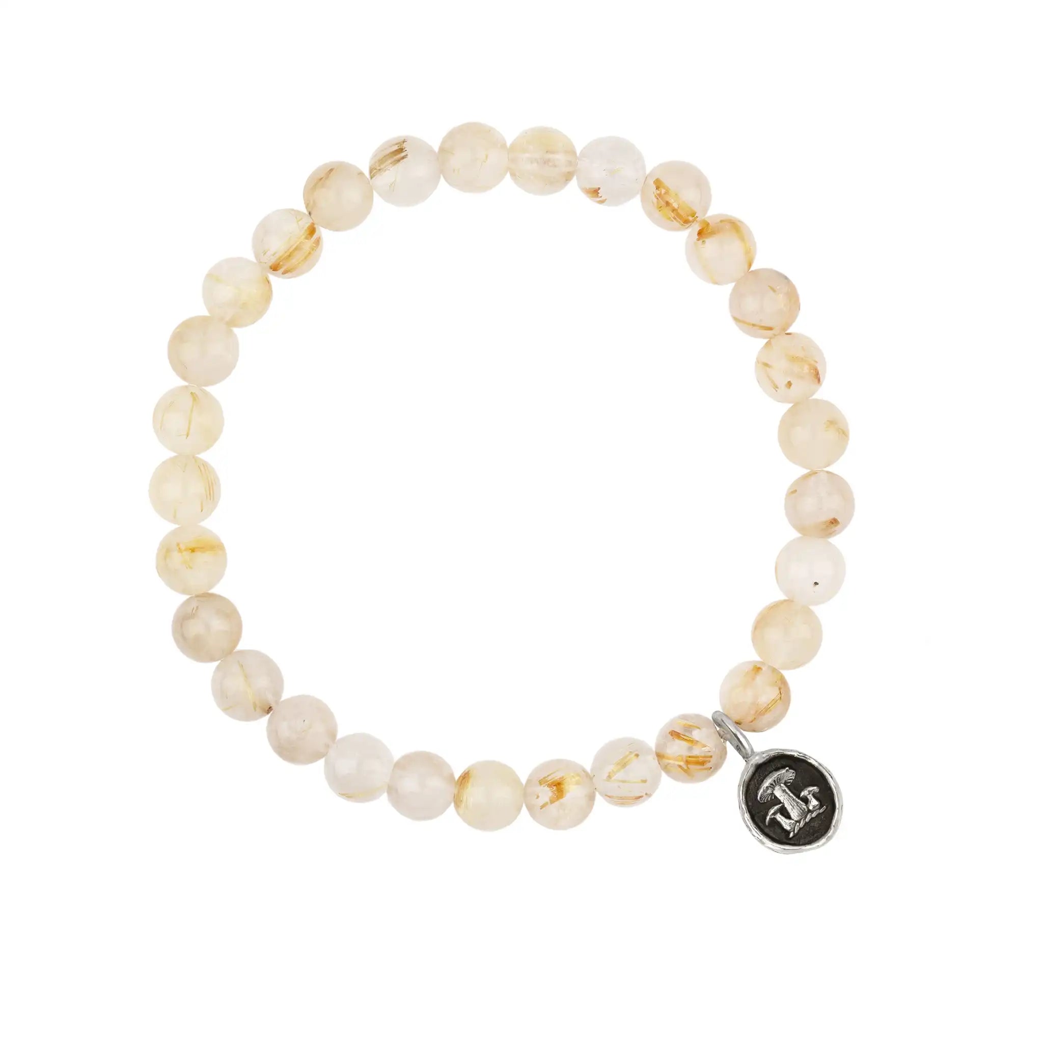 Earthy Appreciation Charm Stone Stretch Bracelet