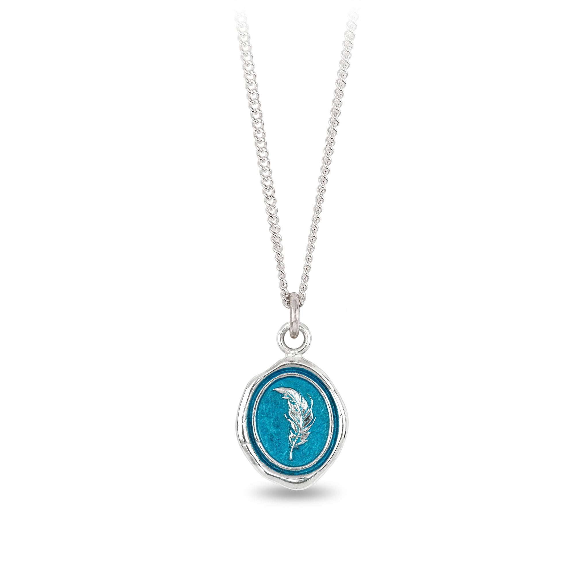 Feather Talisman - Capri Blue