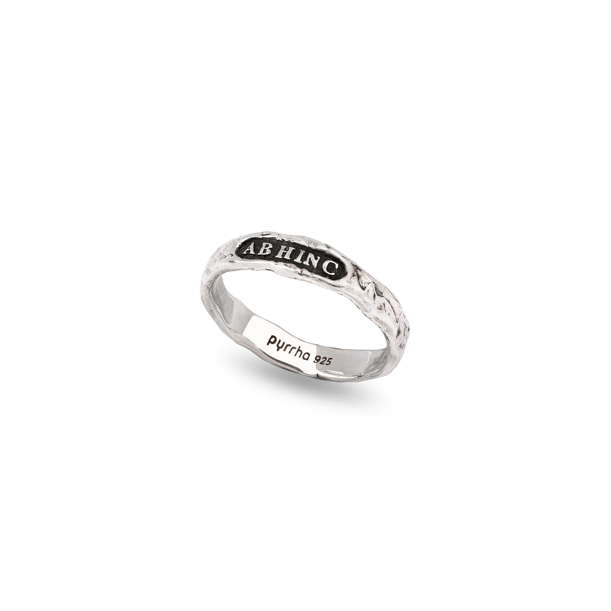 From Here On Textured Band Ring