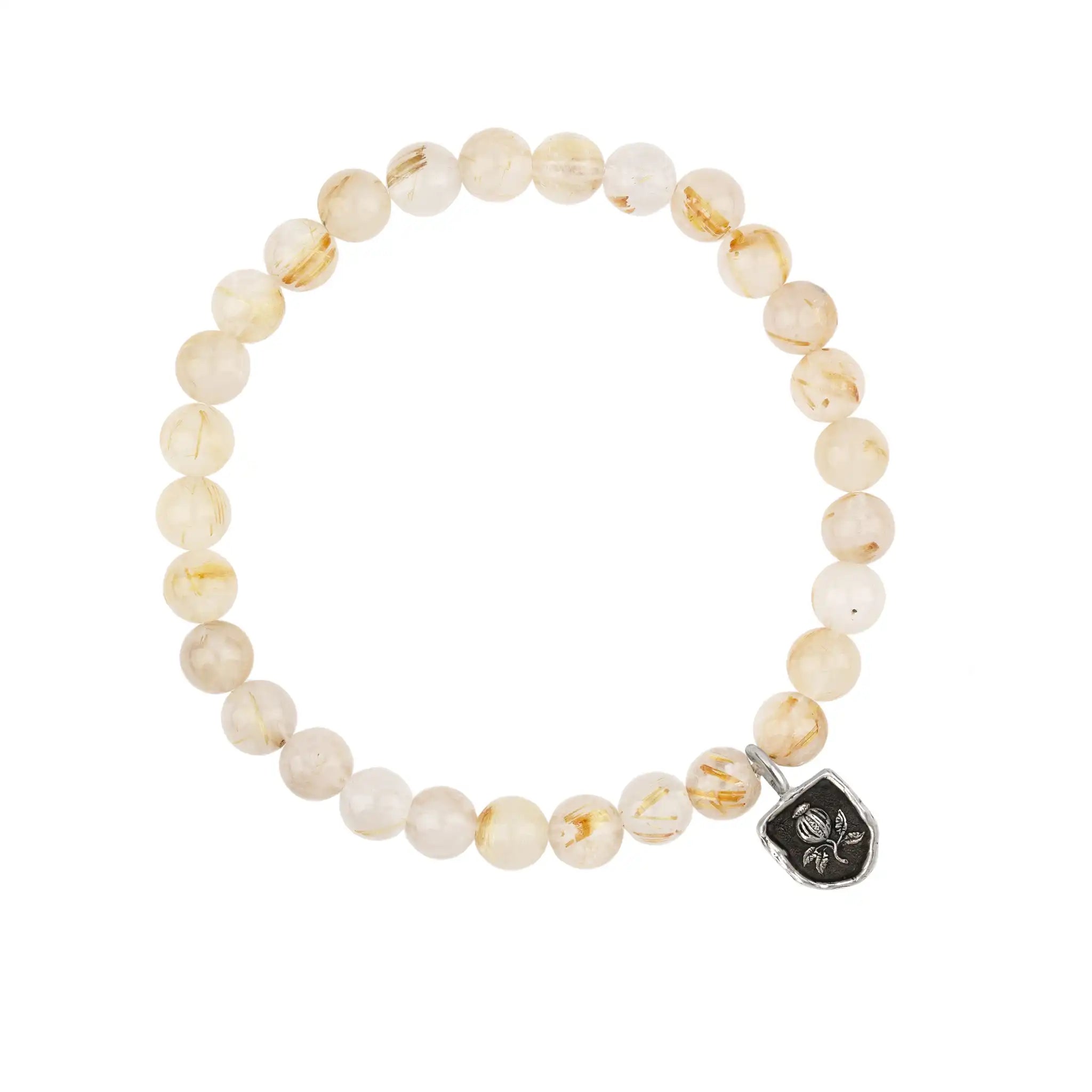 Full of Life Appreciation Charm Stone Stretch Bracelet