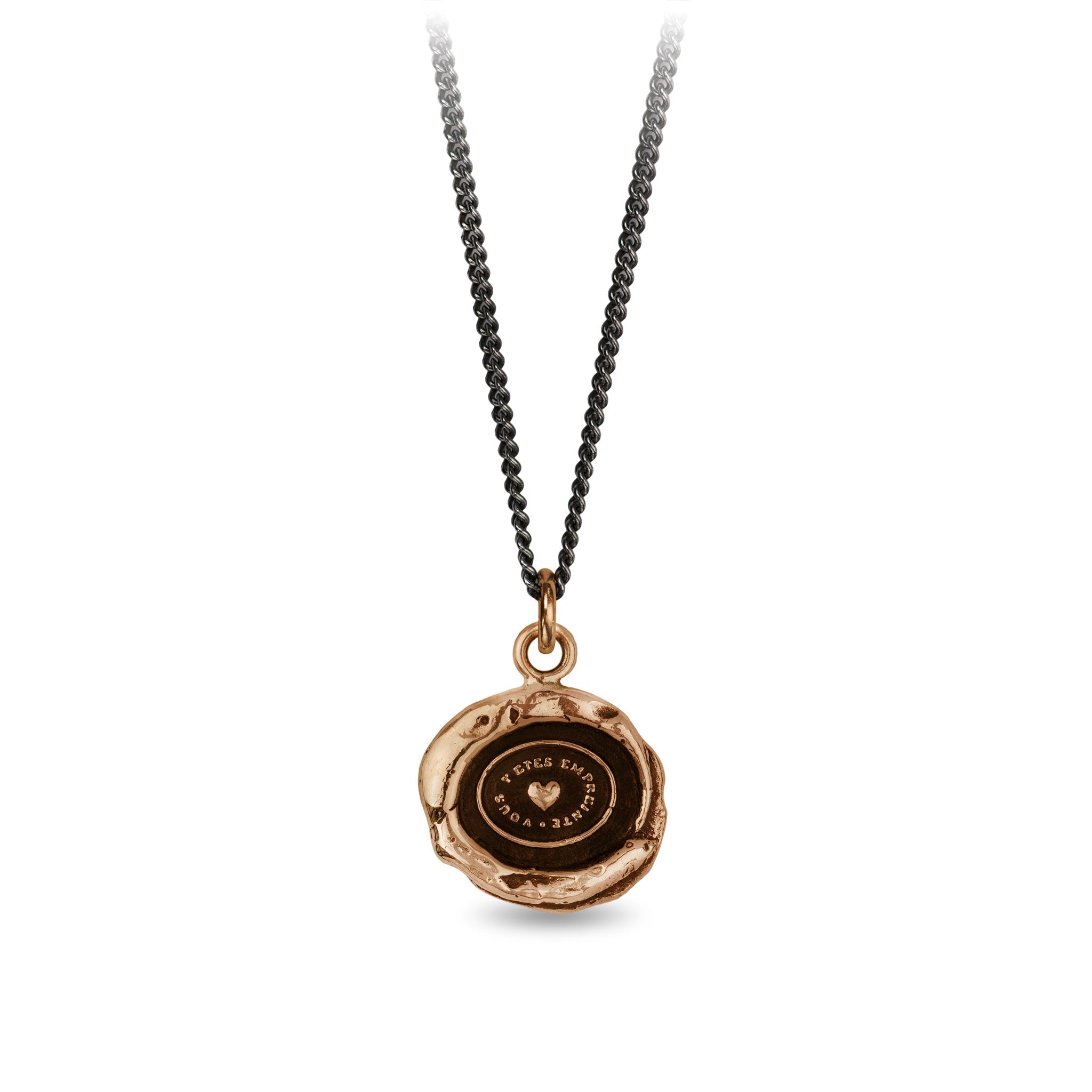 Pyrrha Heart Print Talisman Necklace