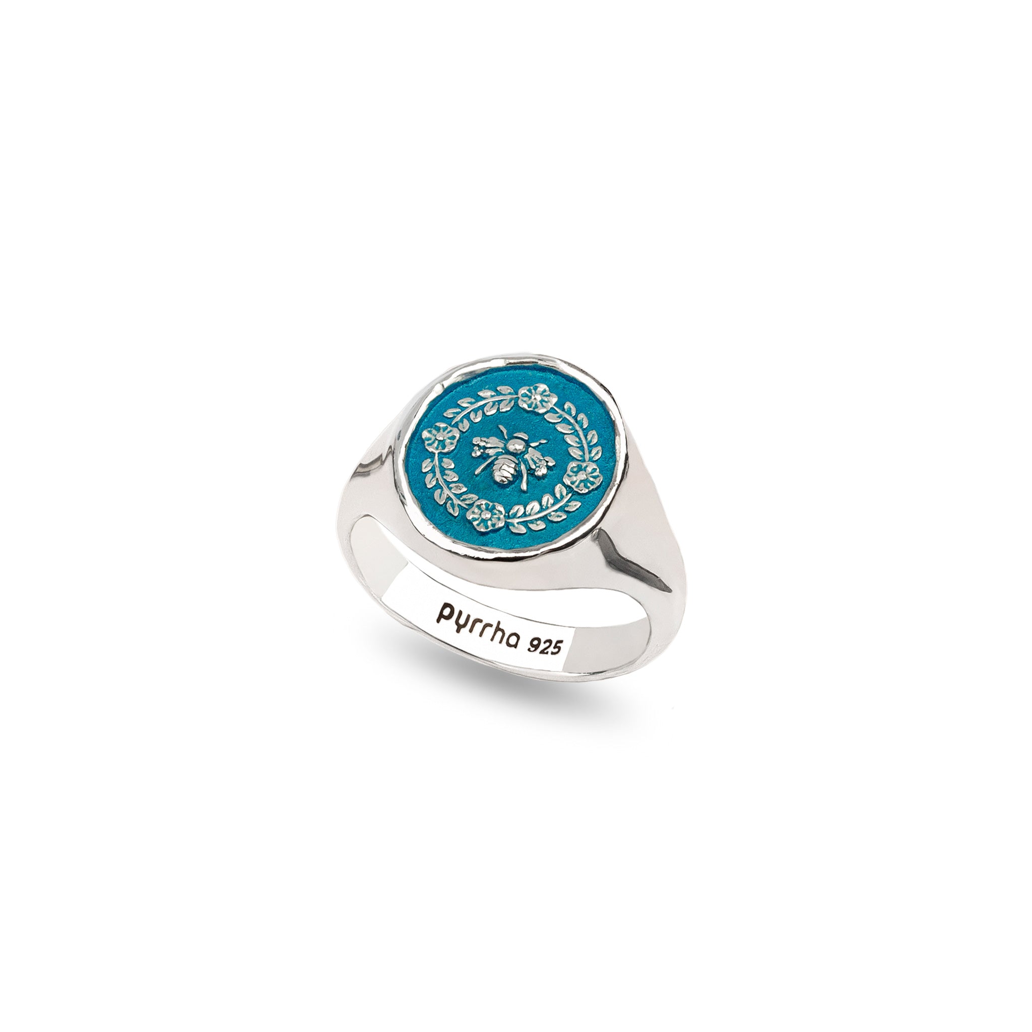 Honeybee Signet Ring - Capri Blue