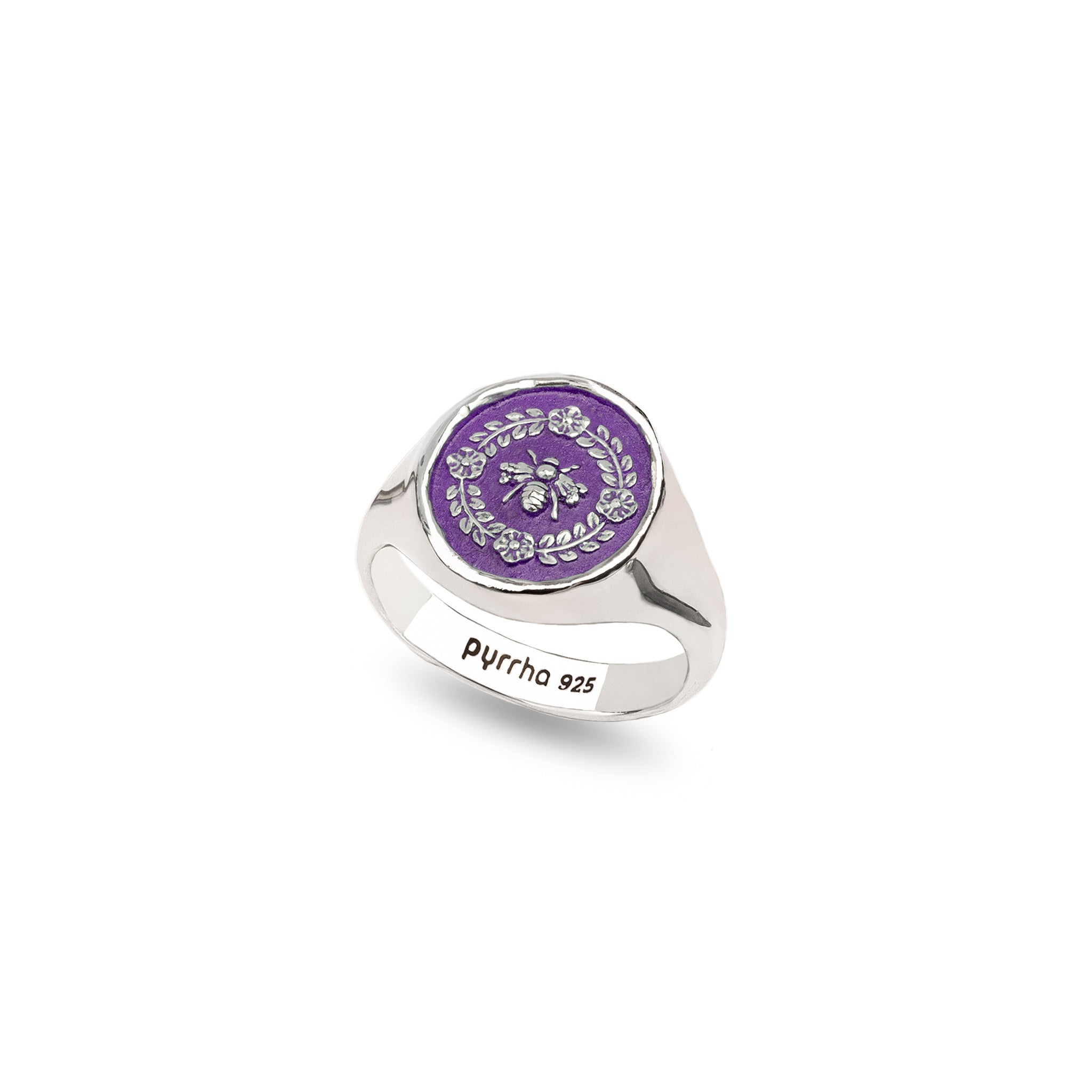 Honeybee Signet Ring - Mystic Violet