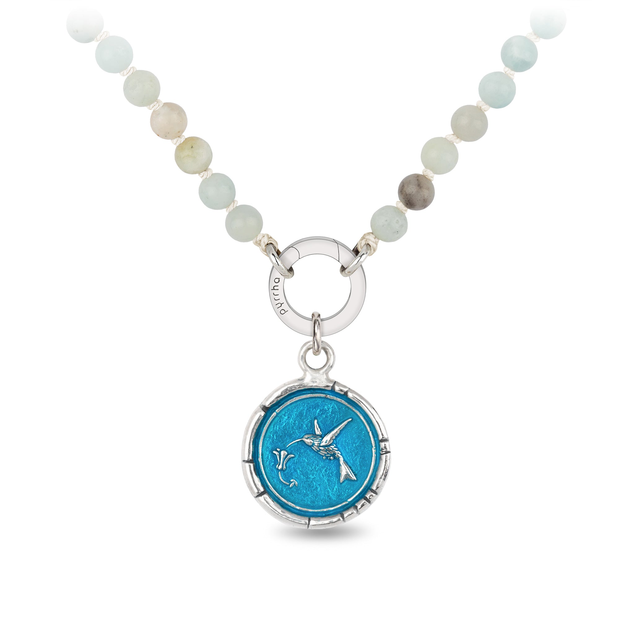 Hummingbird Sautoir Necklace - Capri Blue