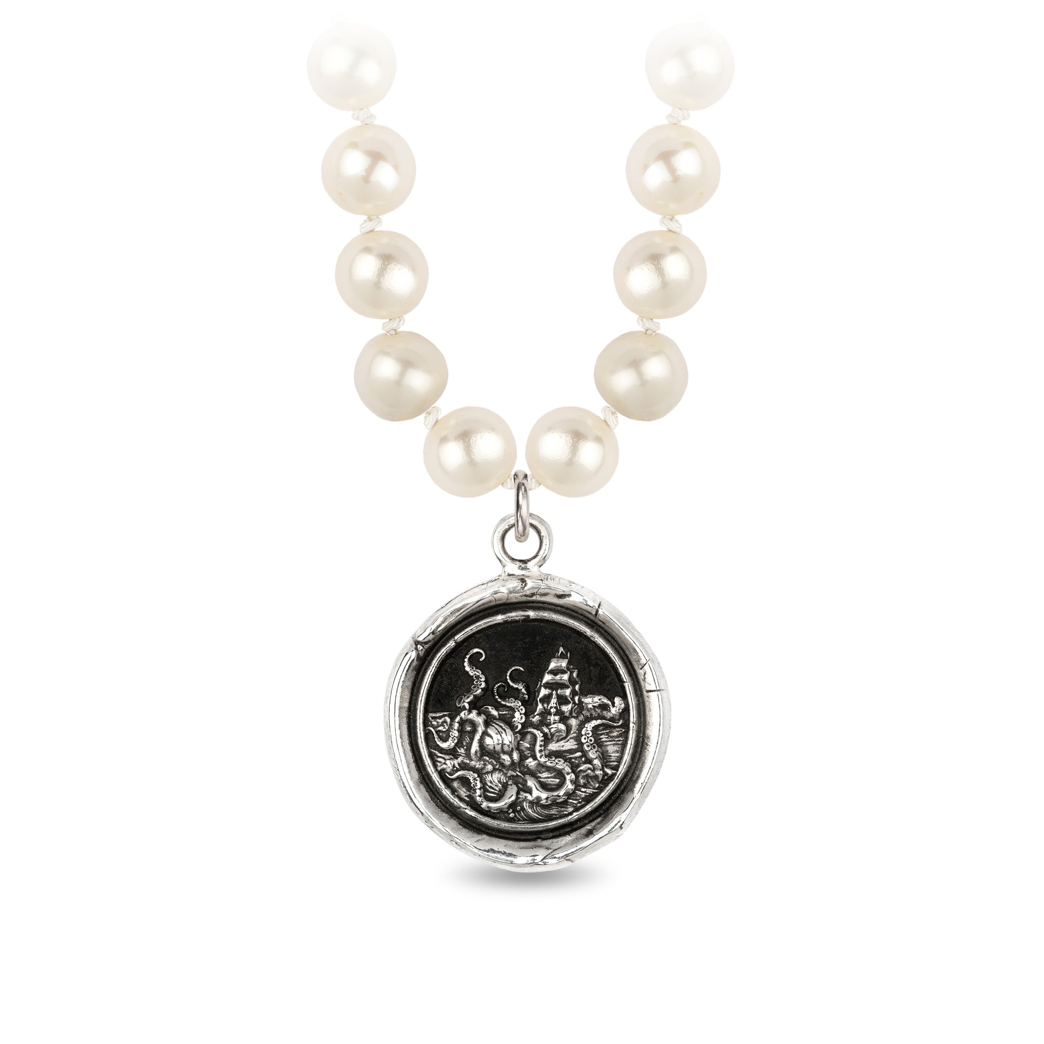 Kraken Freshwater Pearl Necklace - Ivory