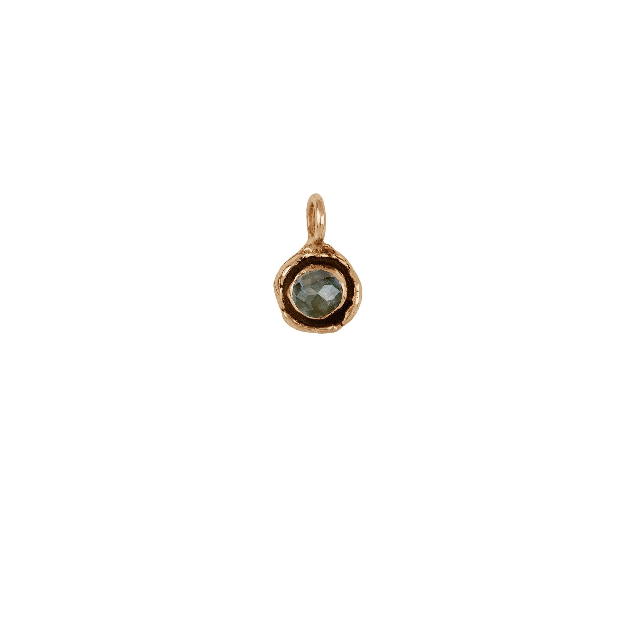 Labradorite Faceted Stone Talisman Charm - Bronze