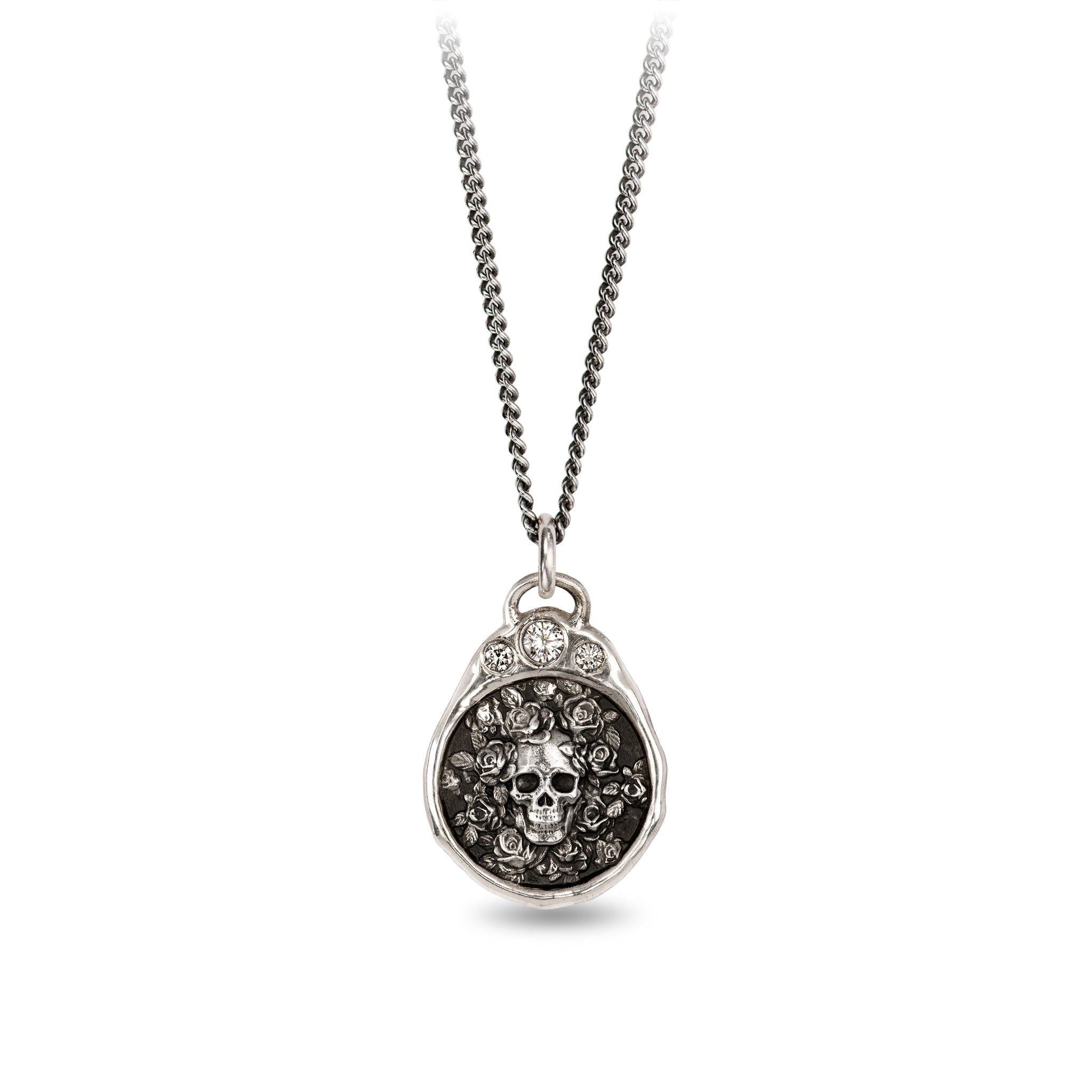 Live Every Moment Diamond Crown Talisman