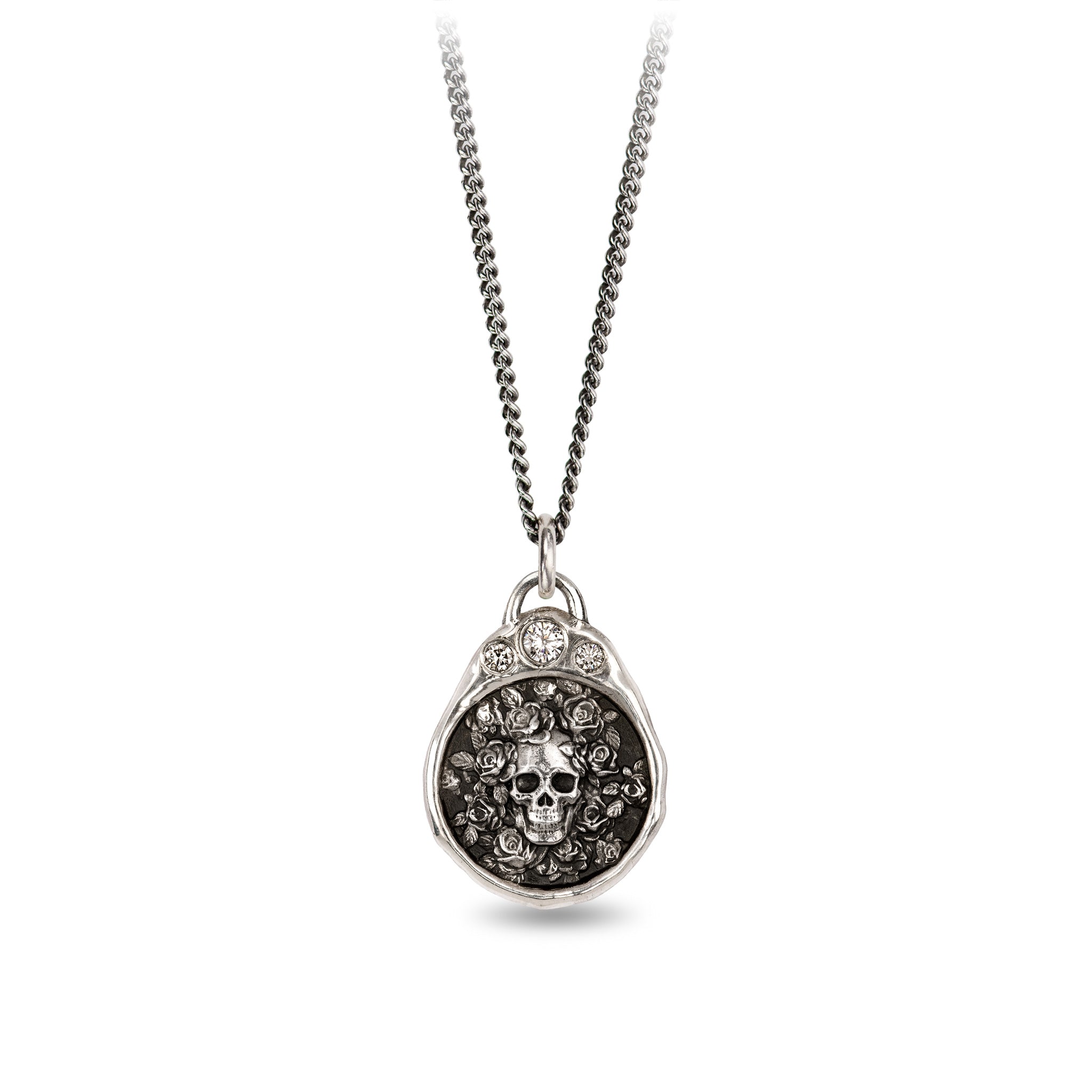 Live Every Moment Diamond Crown Talisman