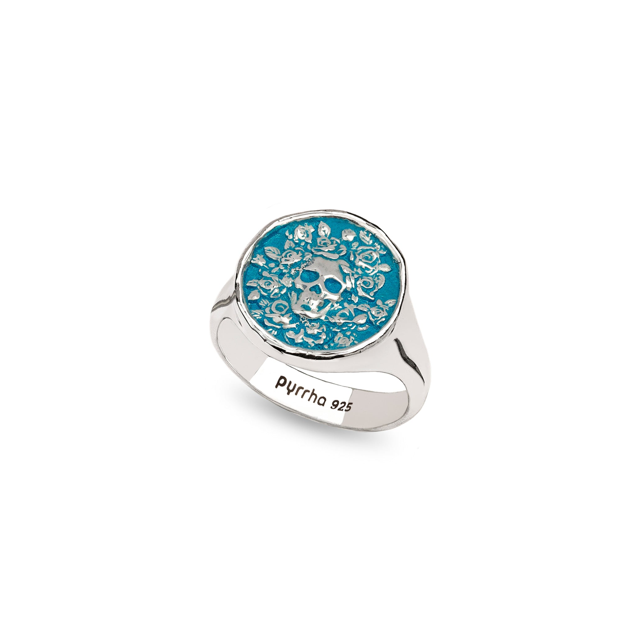 Live Every Moment Signet Ring - Capri Blue