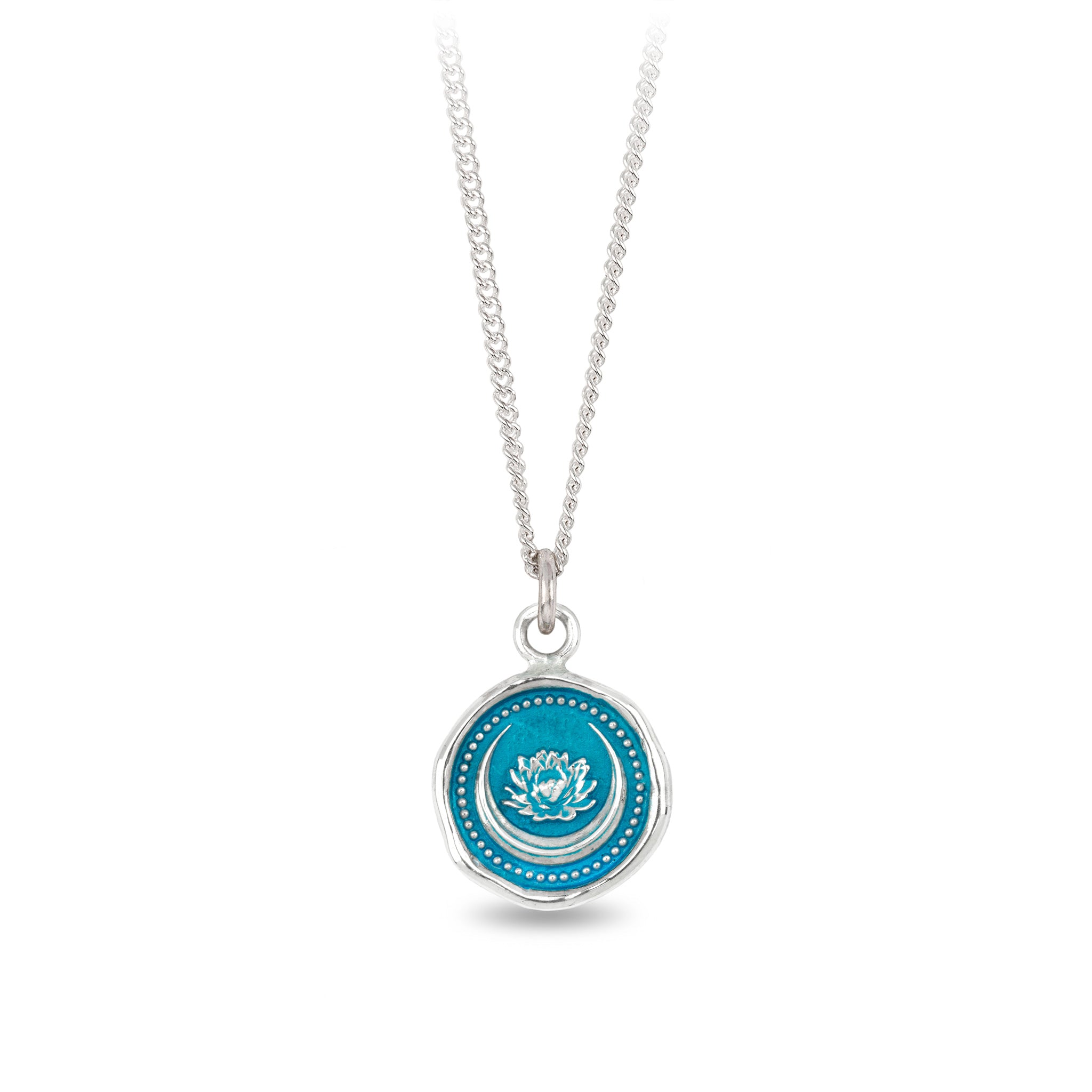 Lotus Flower Talisman - Capri Blue