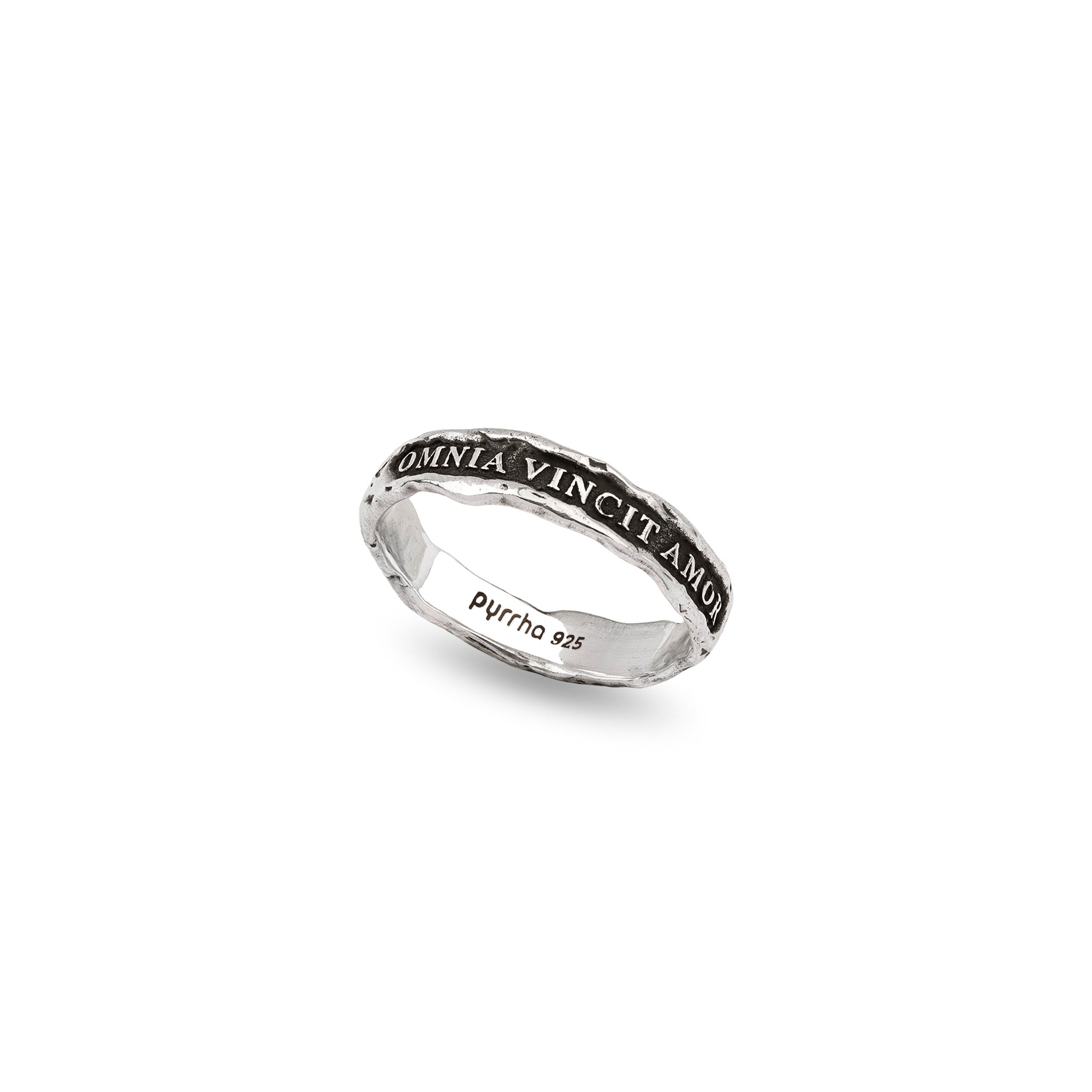 Love Conquers All Textured Band Ring