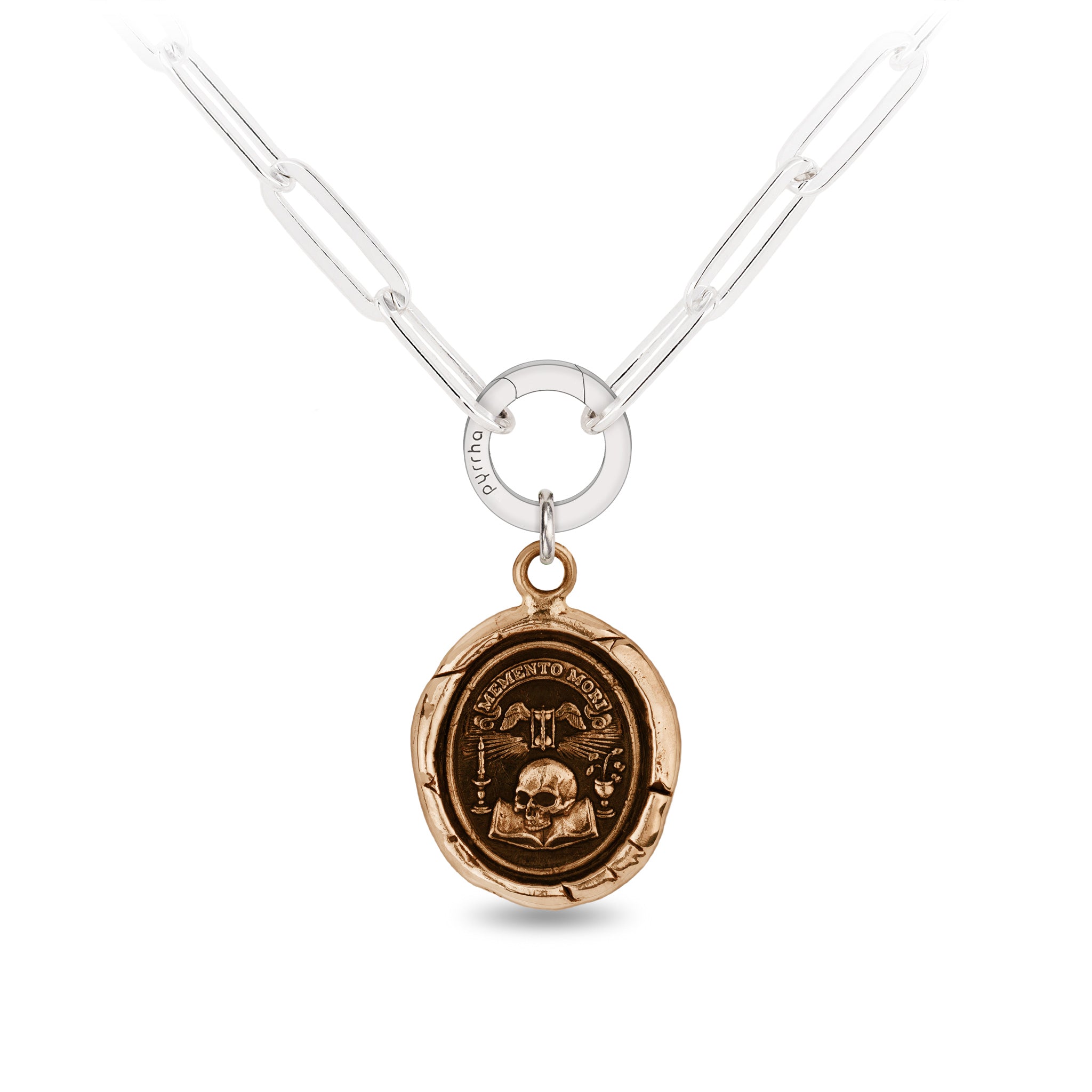Memento Mori Bronze Bright Sterling Silver 18