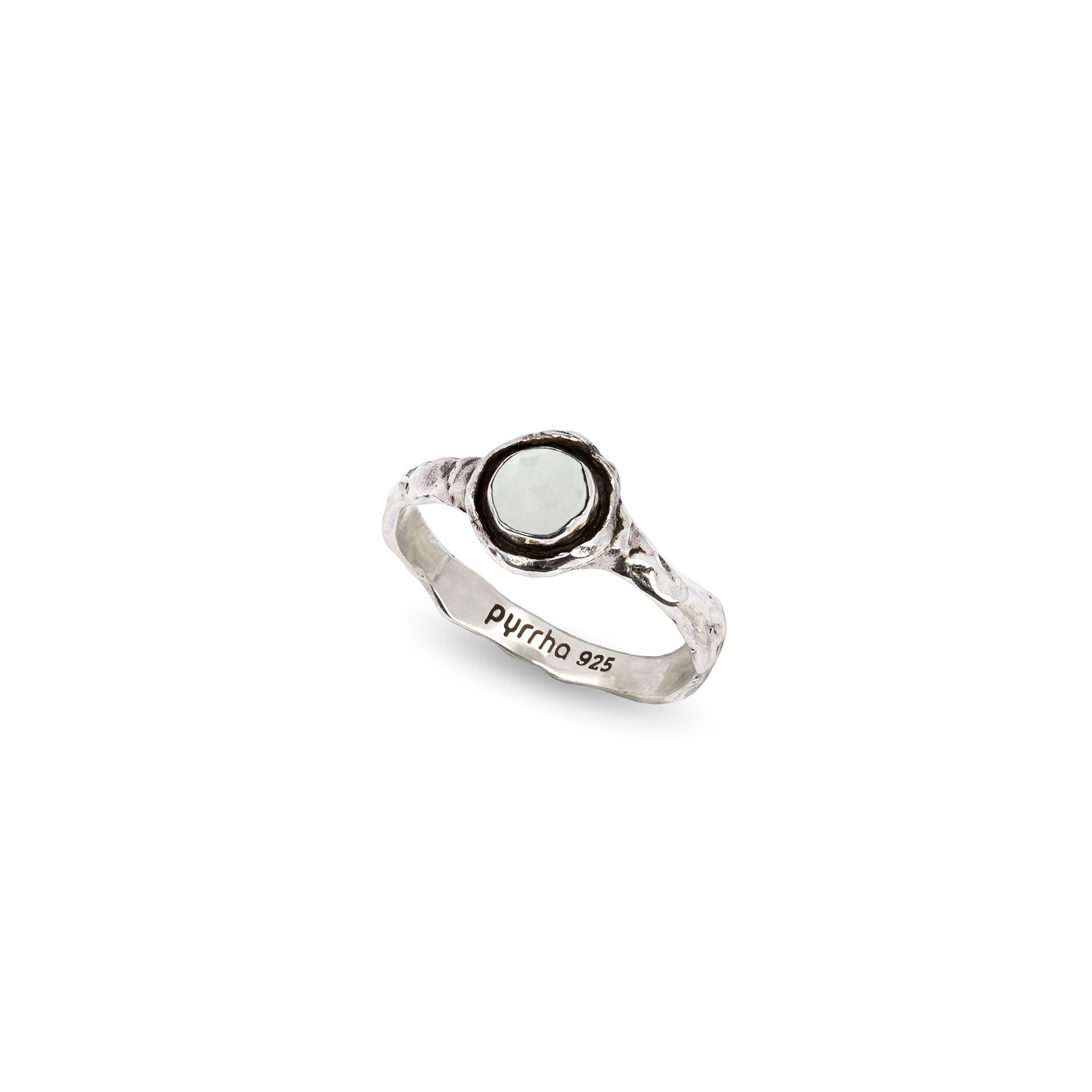 Moonstone Small Faceted Stone Talisman Ring