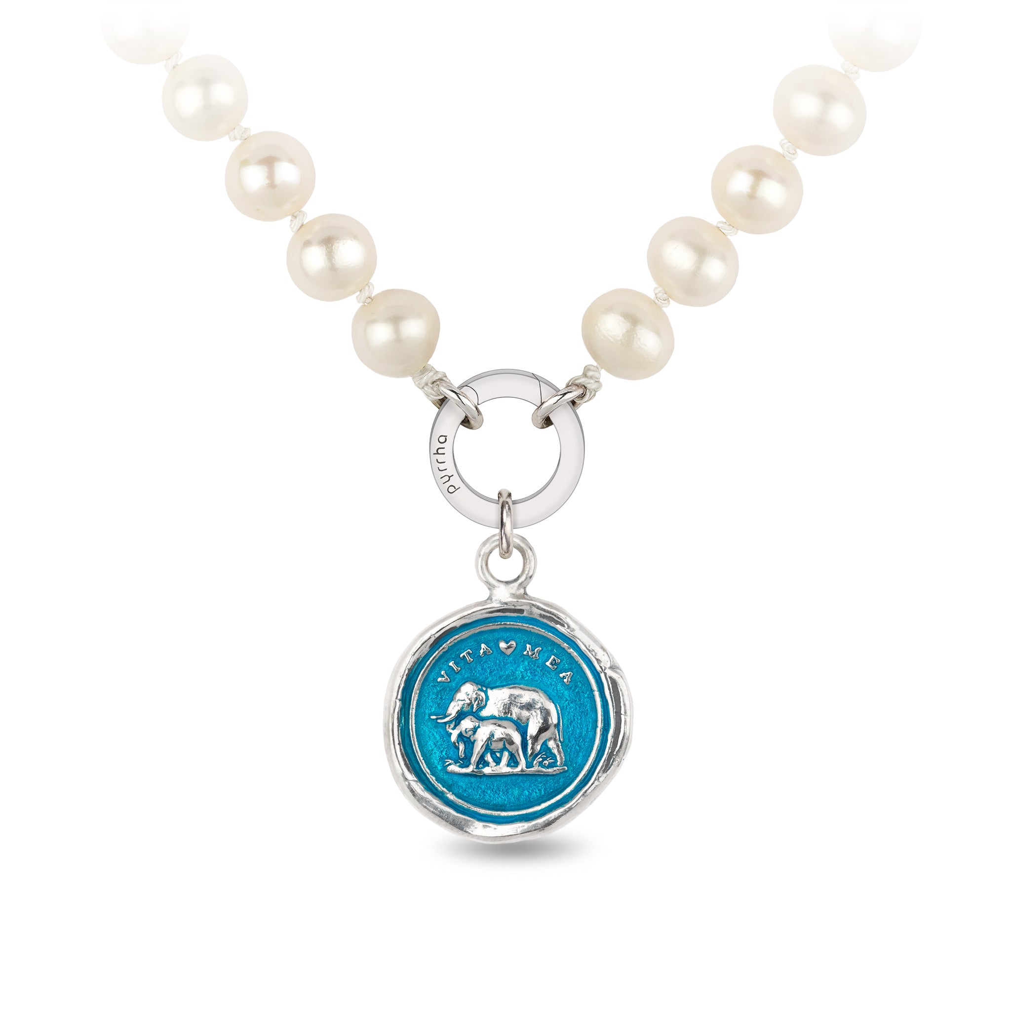 My Life Knotted Freshwater Pearl Necklace - Capri Blue