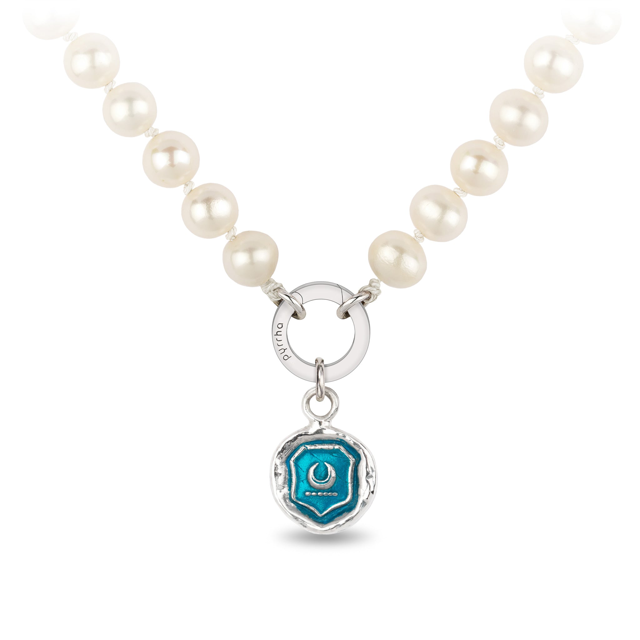 New Beginnings Knotted Freshwater Pearl Necklace - Capri Blue