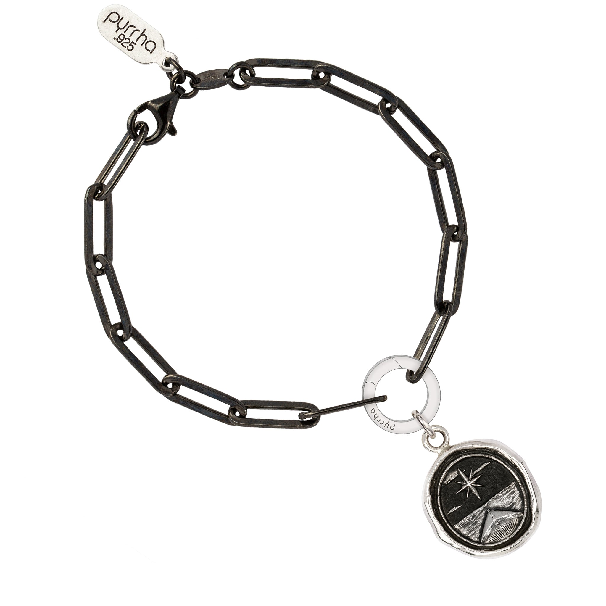 North Star Paperclip Chain Bracelet