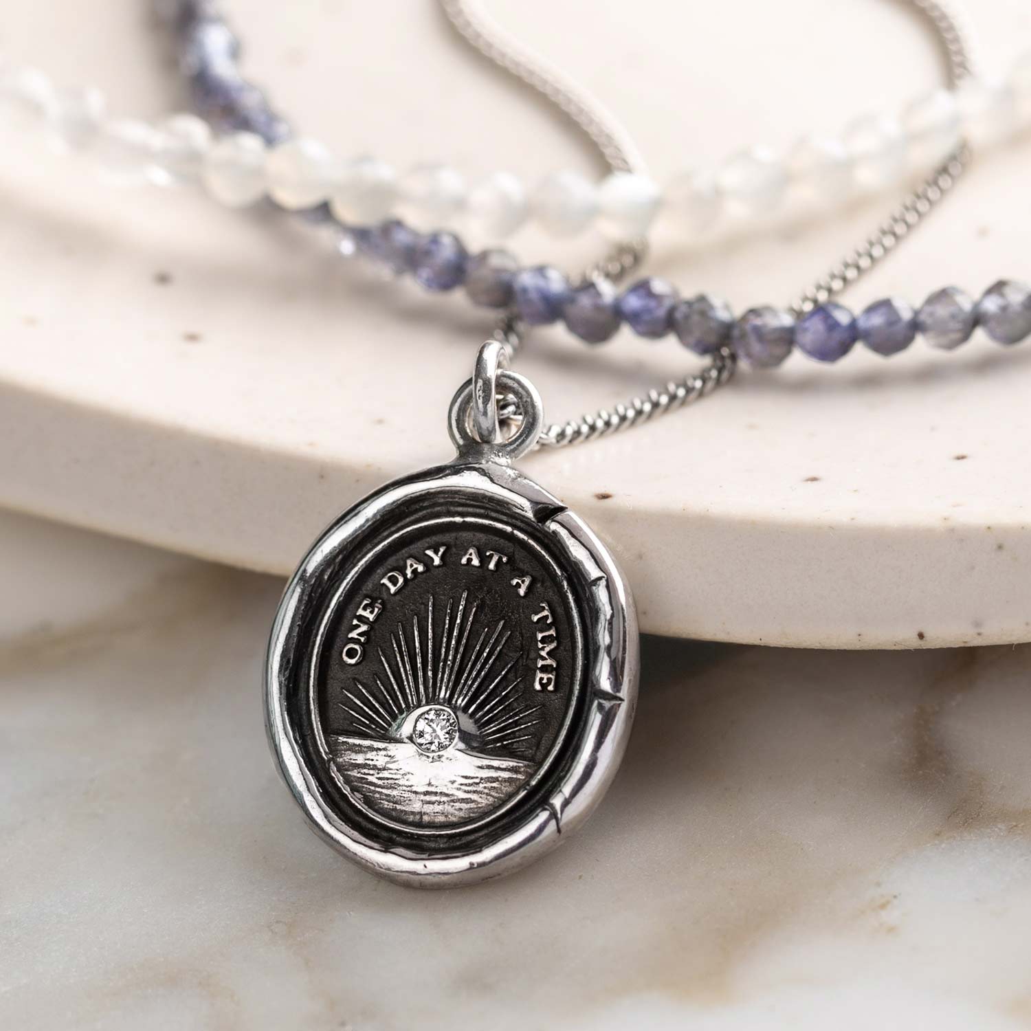 One Day at a Time Diamond Set Talisman