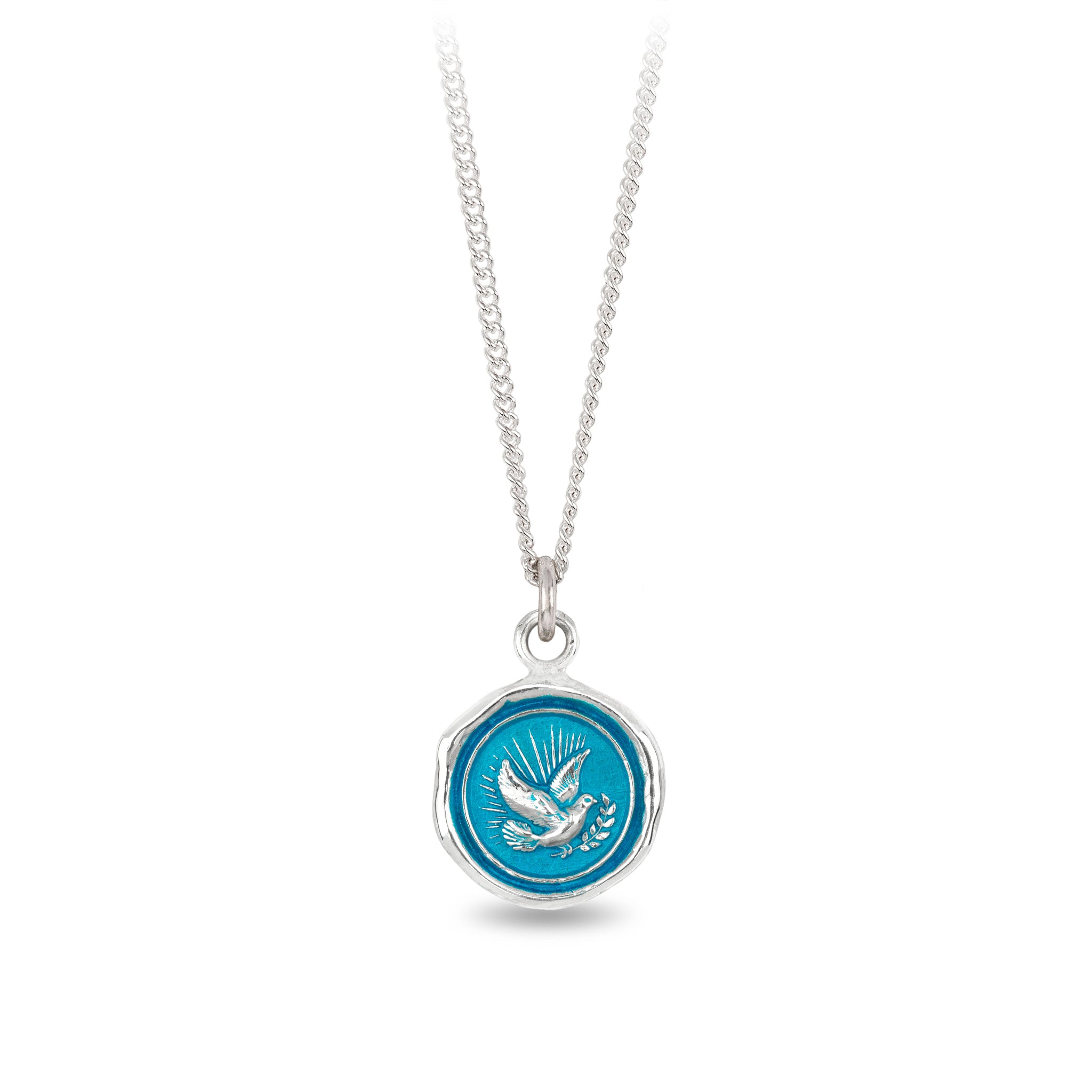 Peace Dove Talisman - Capri Blue