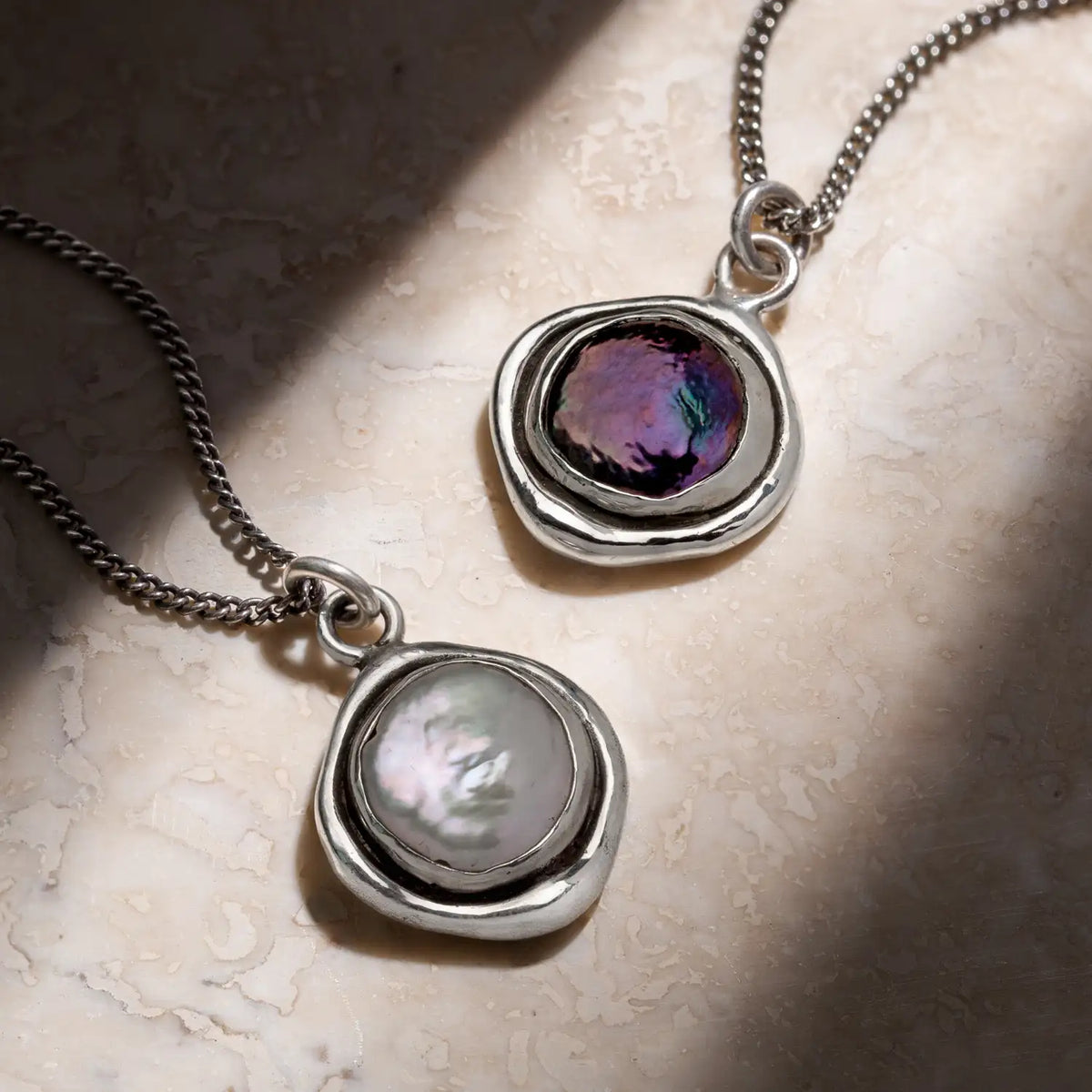 Peacock Black Freshwater Pearl Talisman