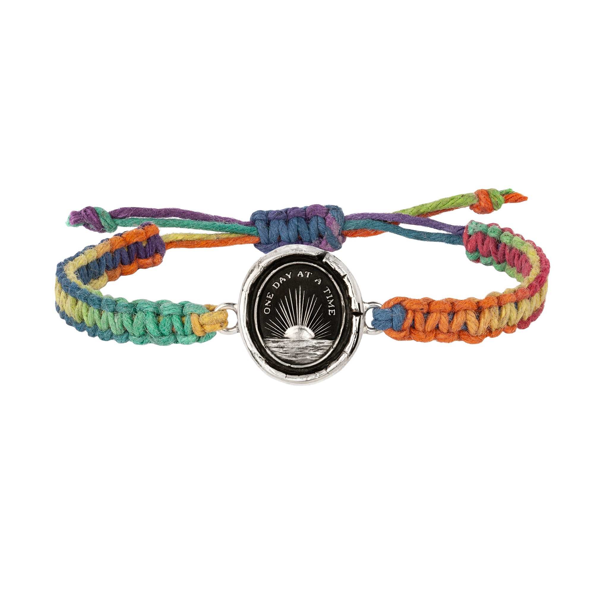 One Day at a Time Rainbow Braided Bracelet