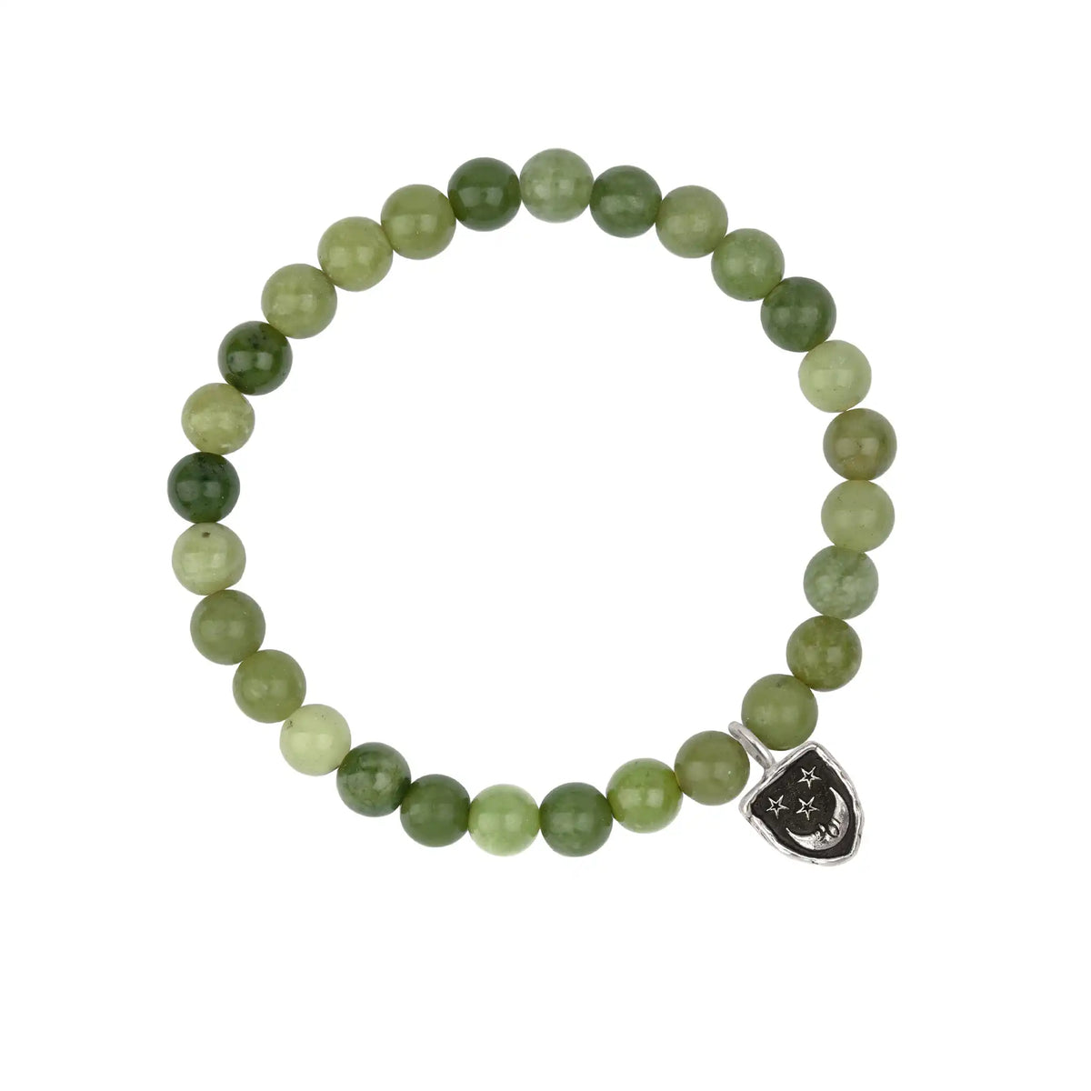 Reflective Appreciation Charm Stone Stretch Bracelet