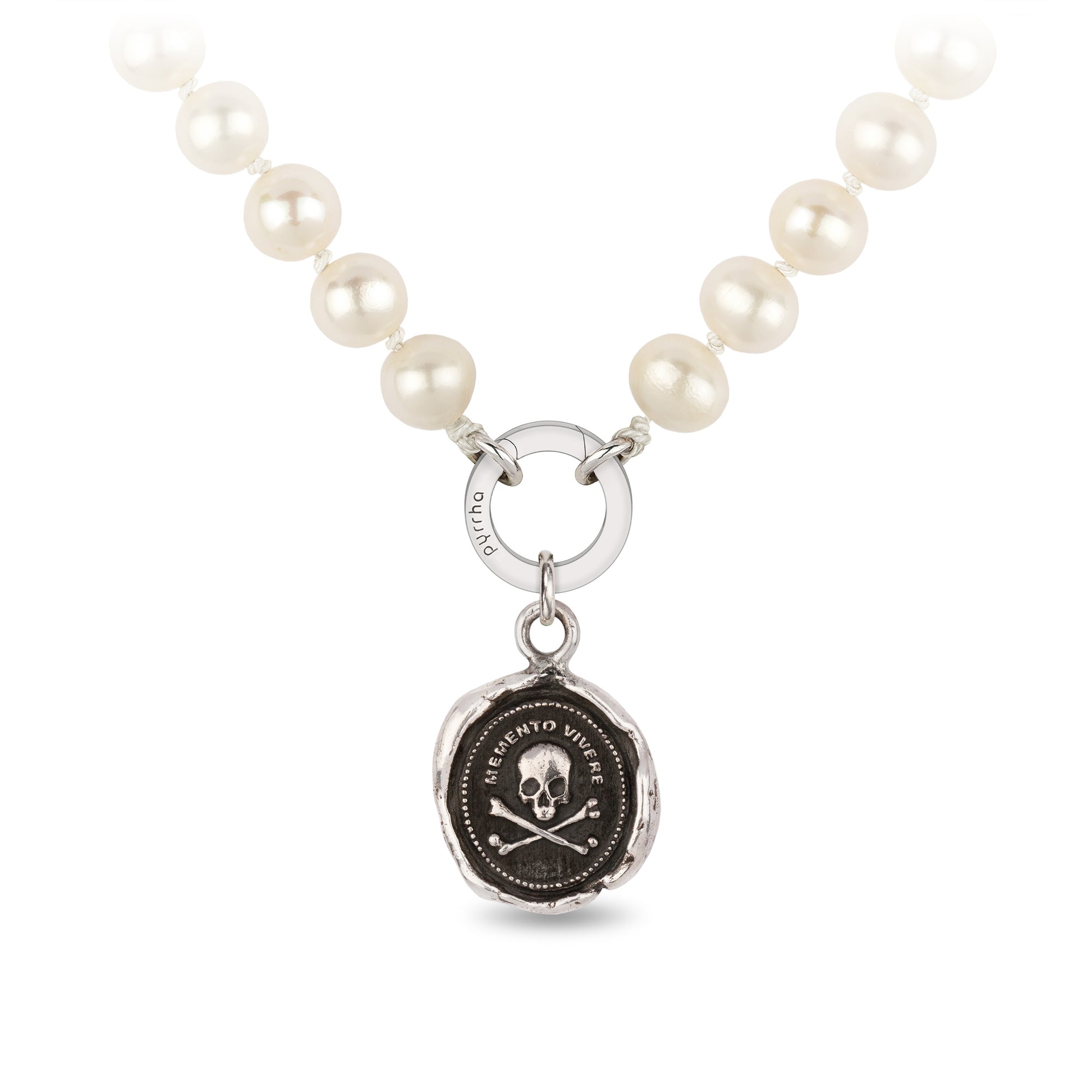 Remember To Live Knotted Freshwater Pearl Necklace